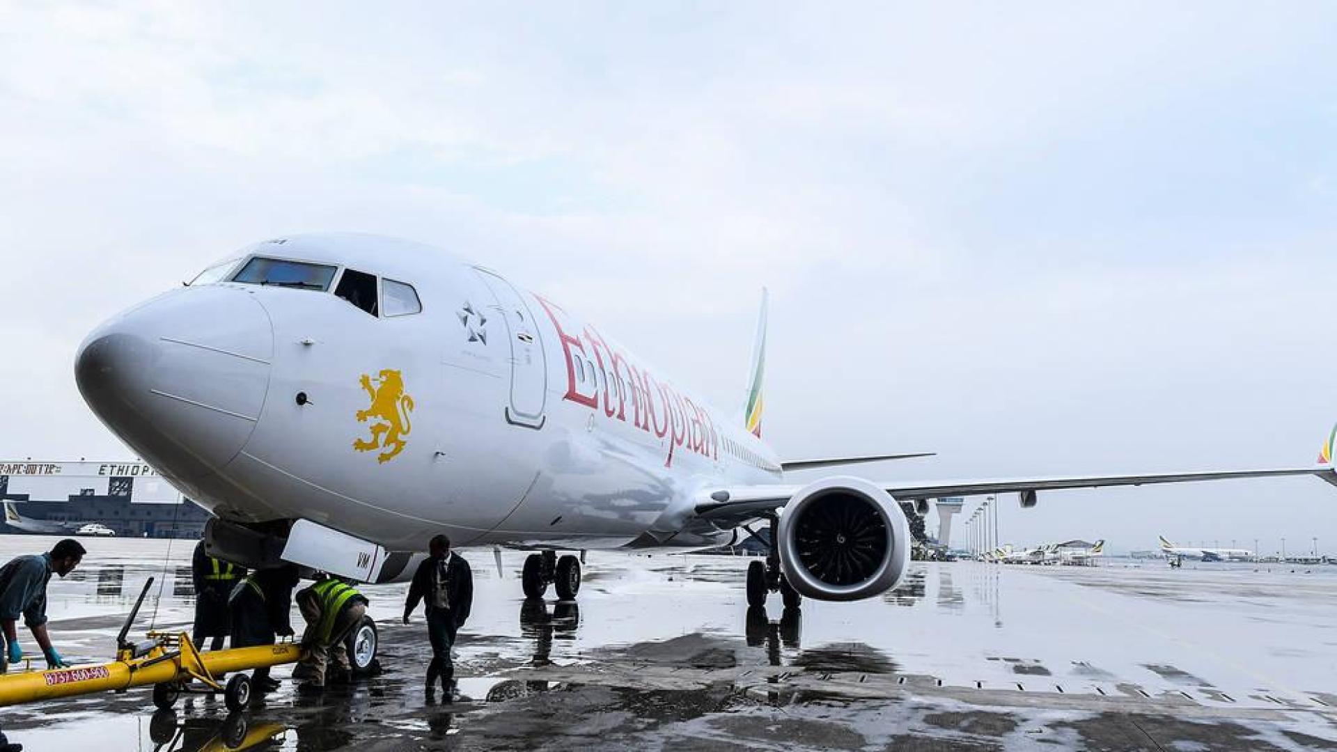 Un Boeing 737 Max 8 de Ethiopian Airlines como el que se ha estrellado.