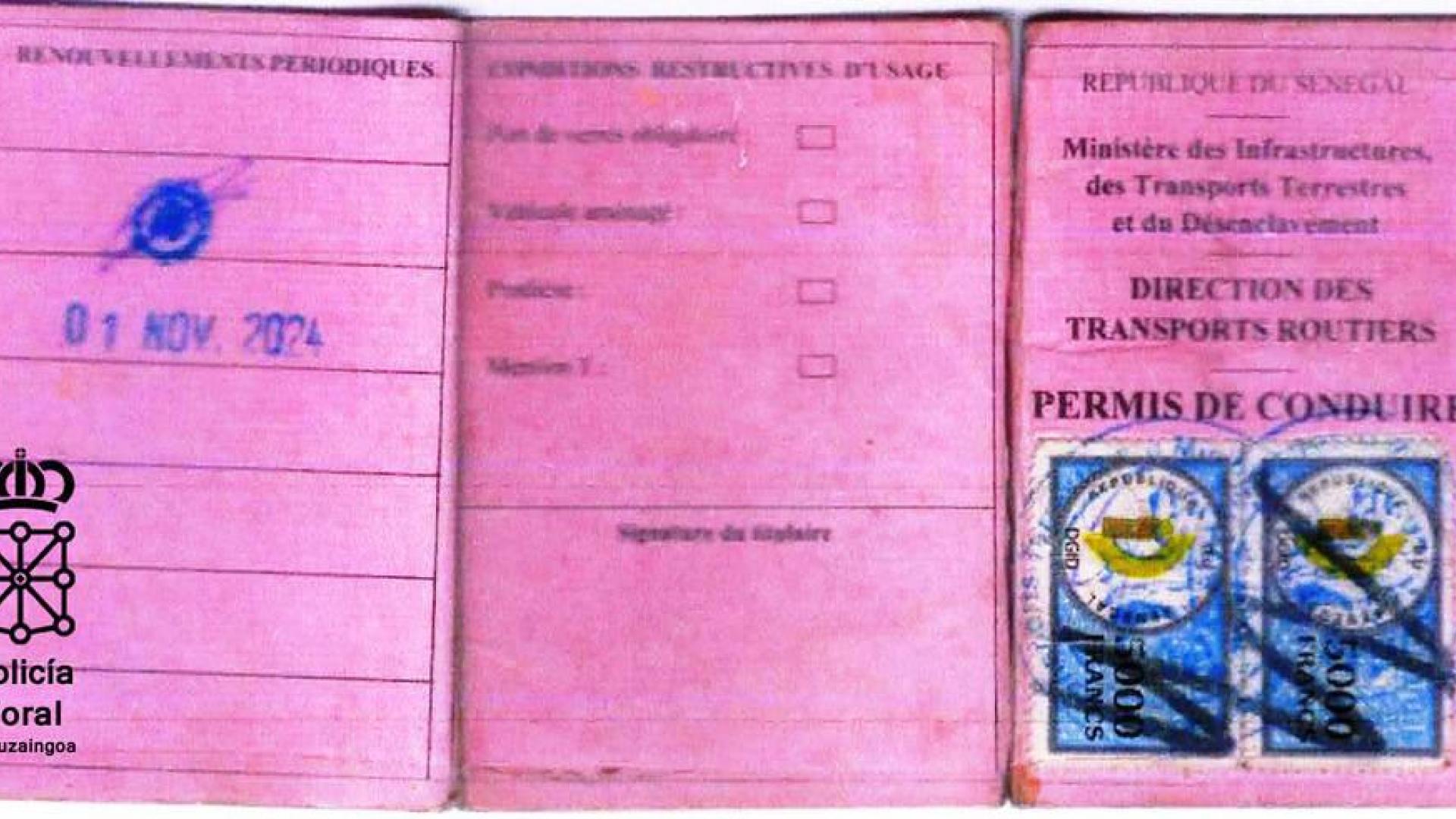 Detenido un camionero senegalés en Tiebas por conducir con un carné falso