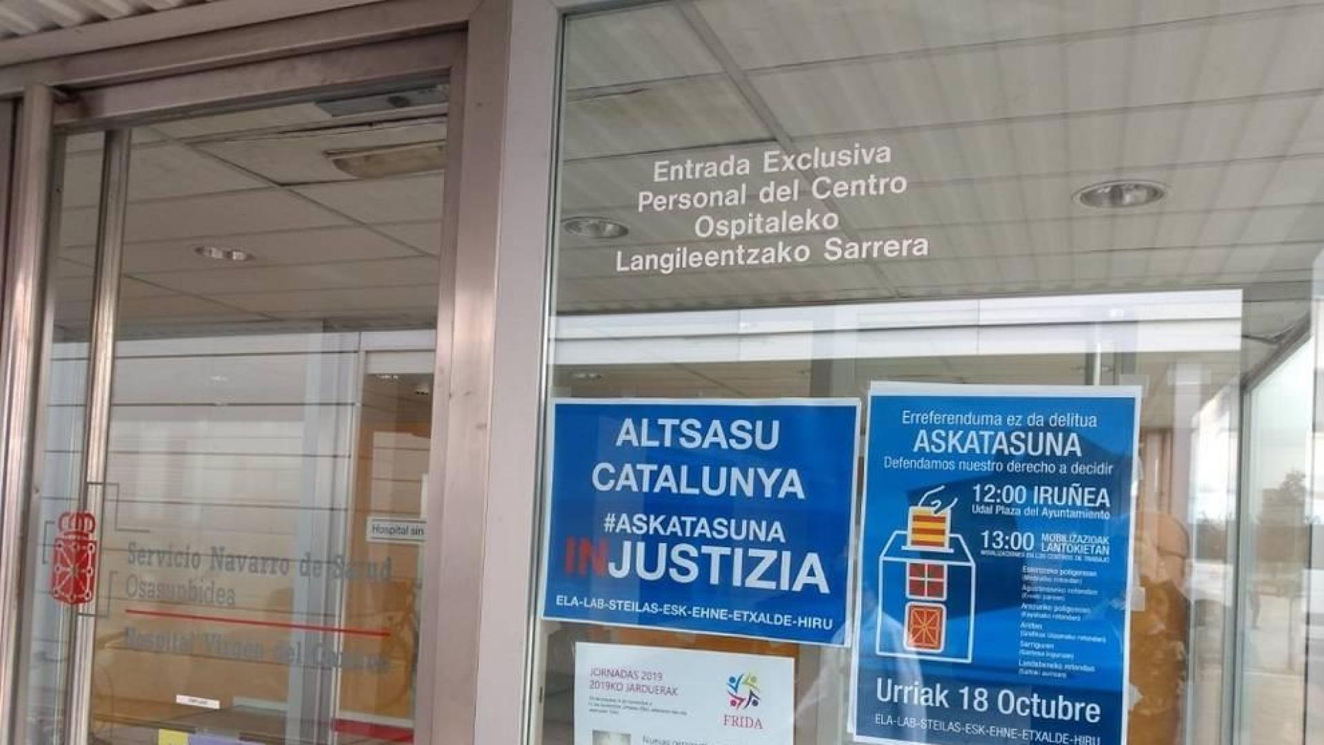 NA+ denuncia carteles en el CHN en apoyo al procés y los condenados de Alsasua