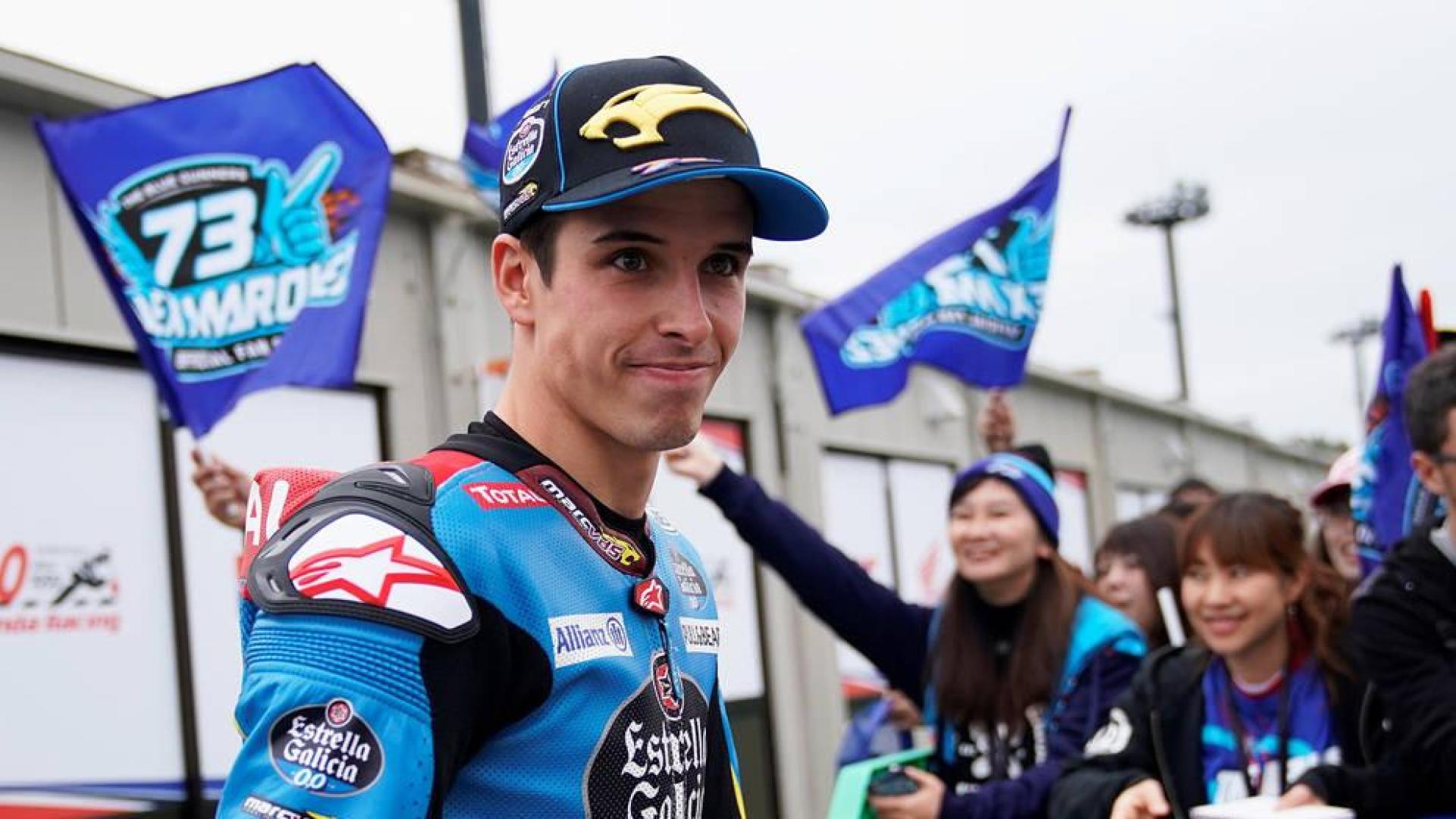 Álex Márquez, tras evitar una caída:  "Baja la Virgen y te mantiene encima de la moto"