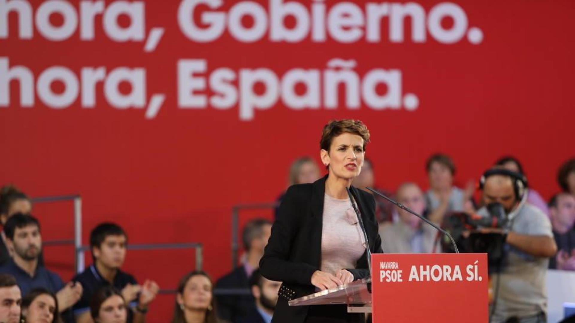 Chivite acusa a Casado y Rivera de jugar con Navarra en su política nacional