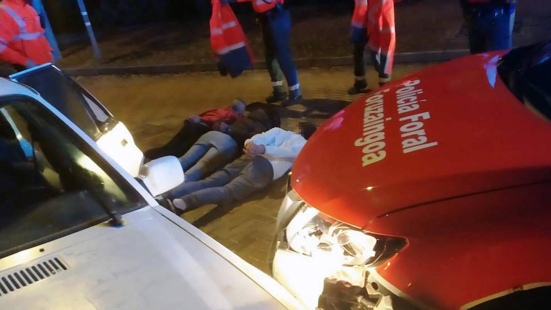 La Policía Foral detiene a tres personas en Olaz tras una persecución