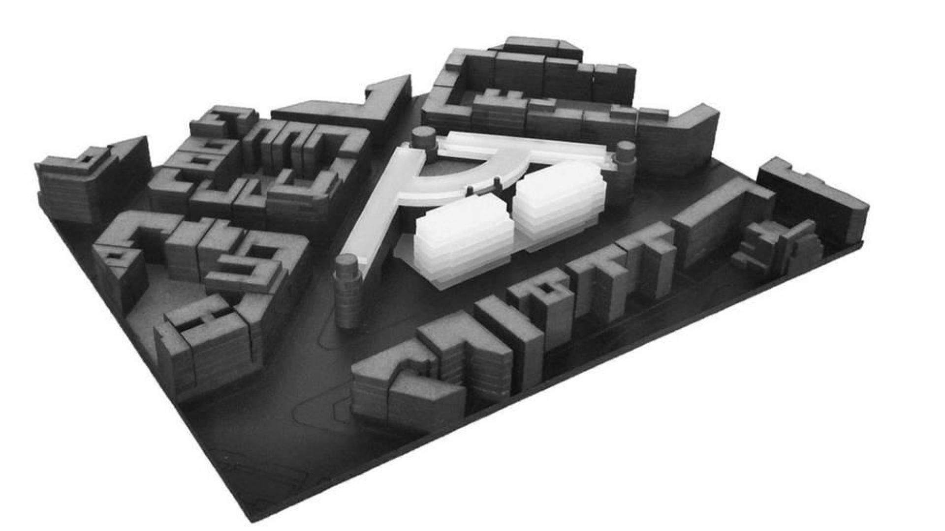 La propuesta para Maristas sustituye la torre de cristal por dos edificios y un 70% de VPO
