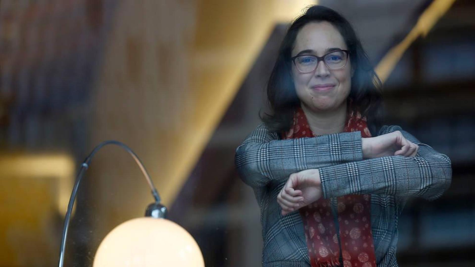 Grial Ibáñez de la Peña, este jueves, en el Baluarte de Pamplona.