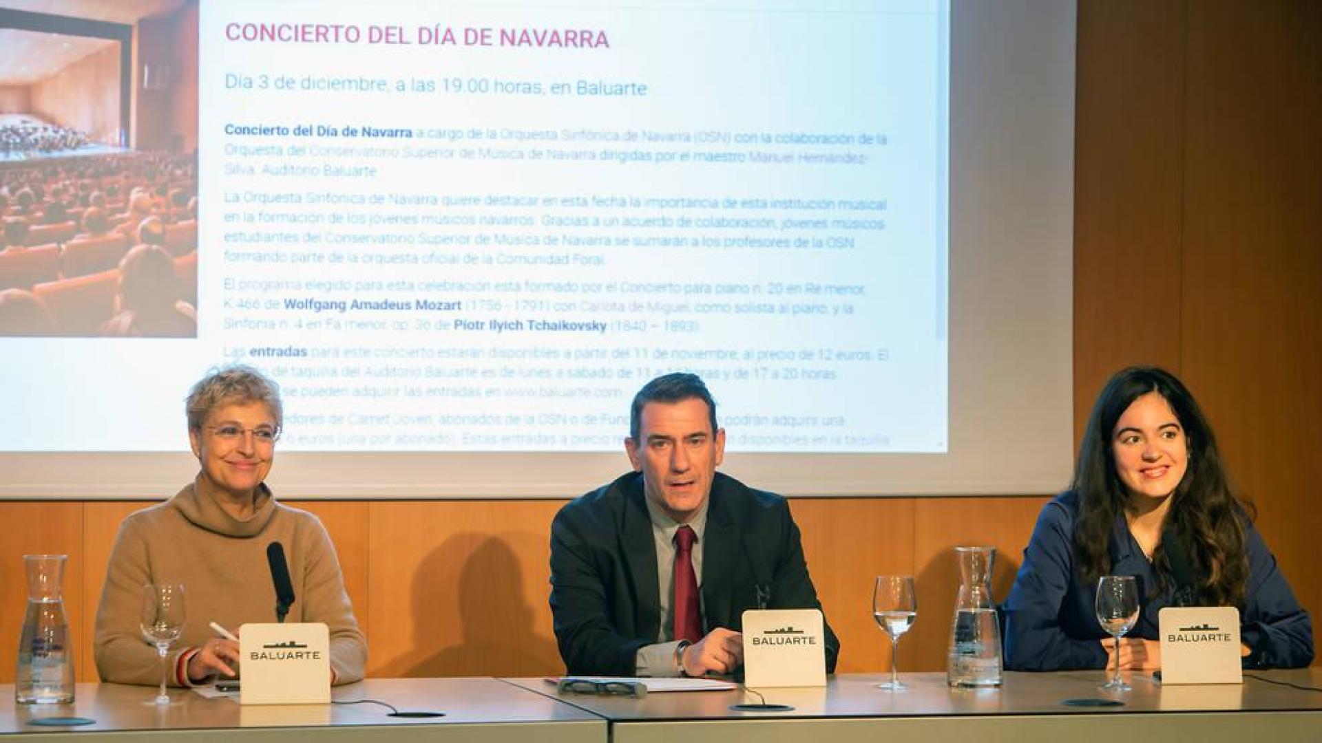 Baluarte acoge el martes el concierto principal del Día de Navarra