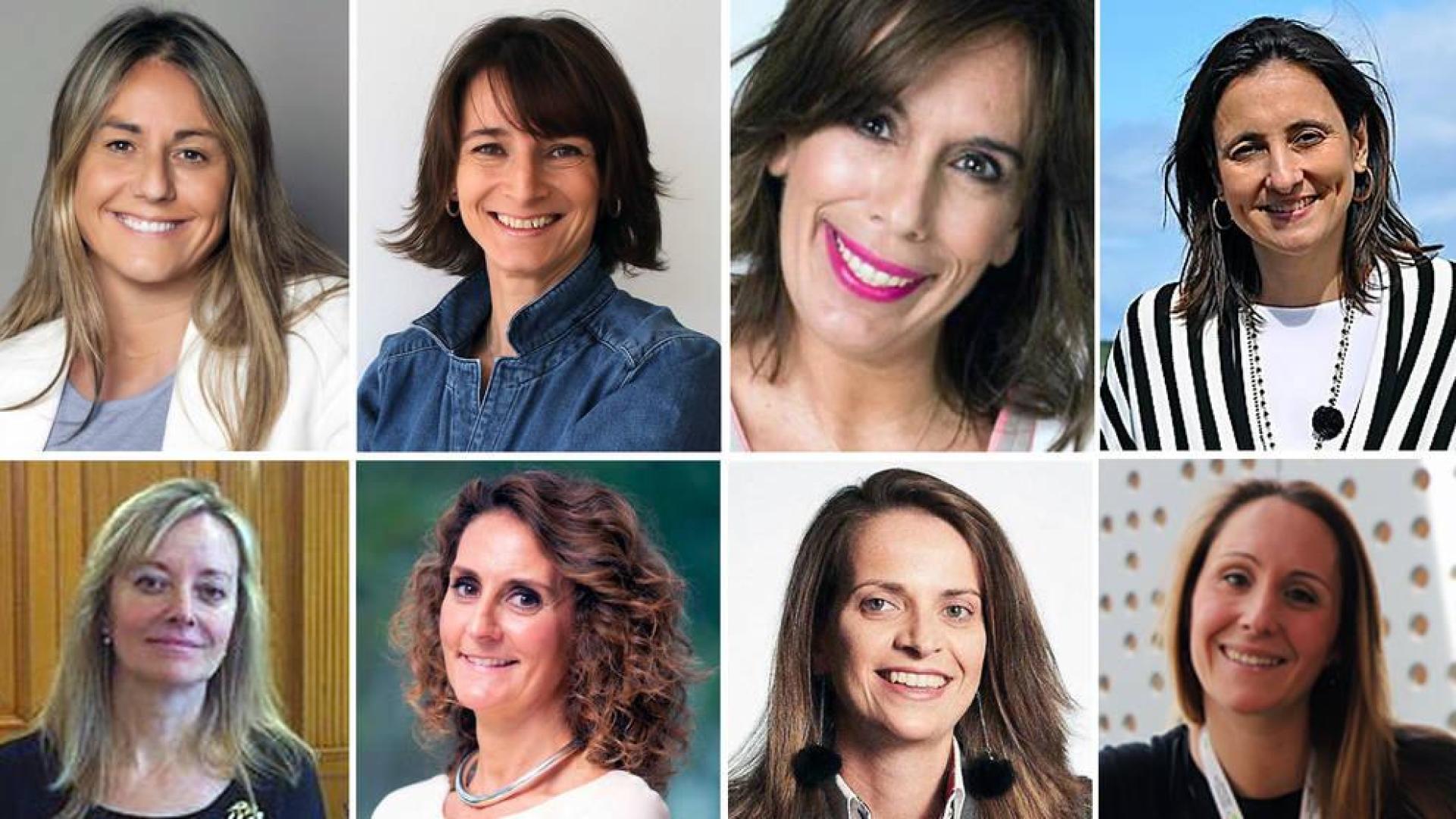 De izda. a dcha. y de arriba a abajo: Tesa Díaz Faes, Luisa Alli, María Eizaguirre, María Andrés Marín, Clara Martínez de Careaga, Gabriela Uriarte, Ana Lorenzo y Biola María Javierre,
