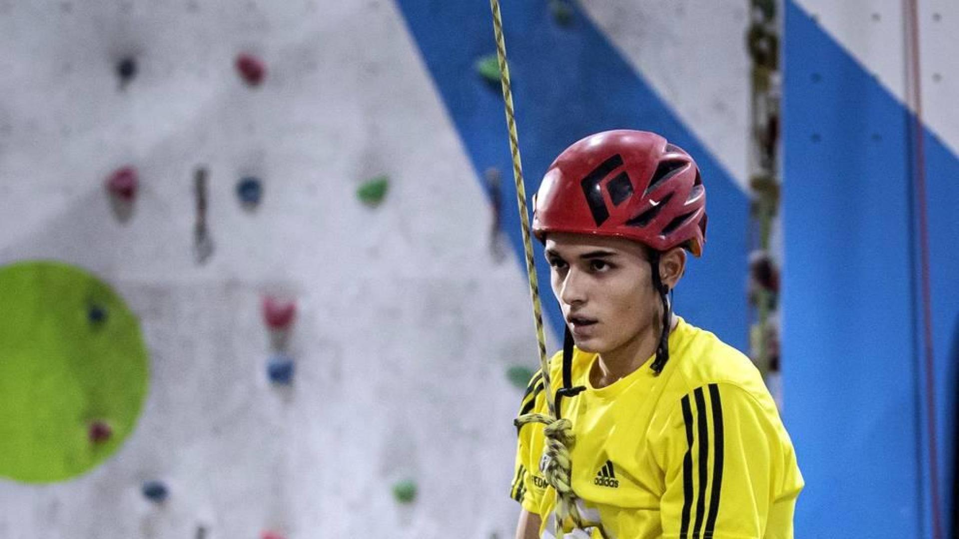 Pruebas de la competición disputadas este sábado en el Rocódromo de Berrioplano, que acogió las finales en la penúltima jornada de los Nacionales.