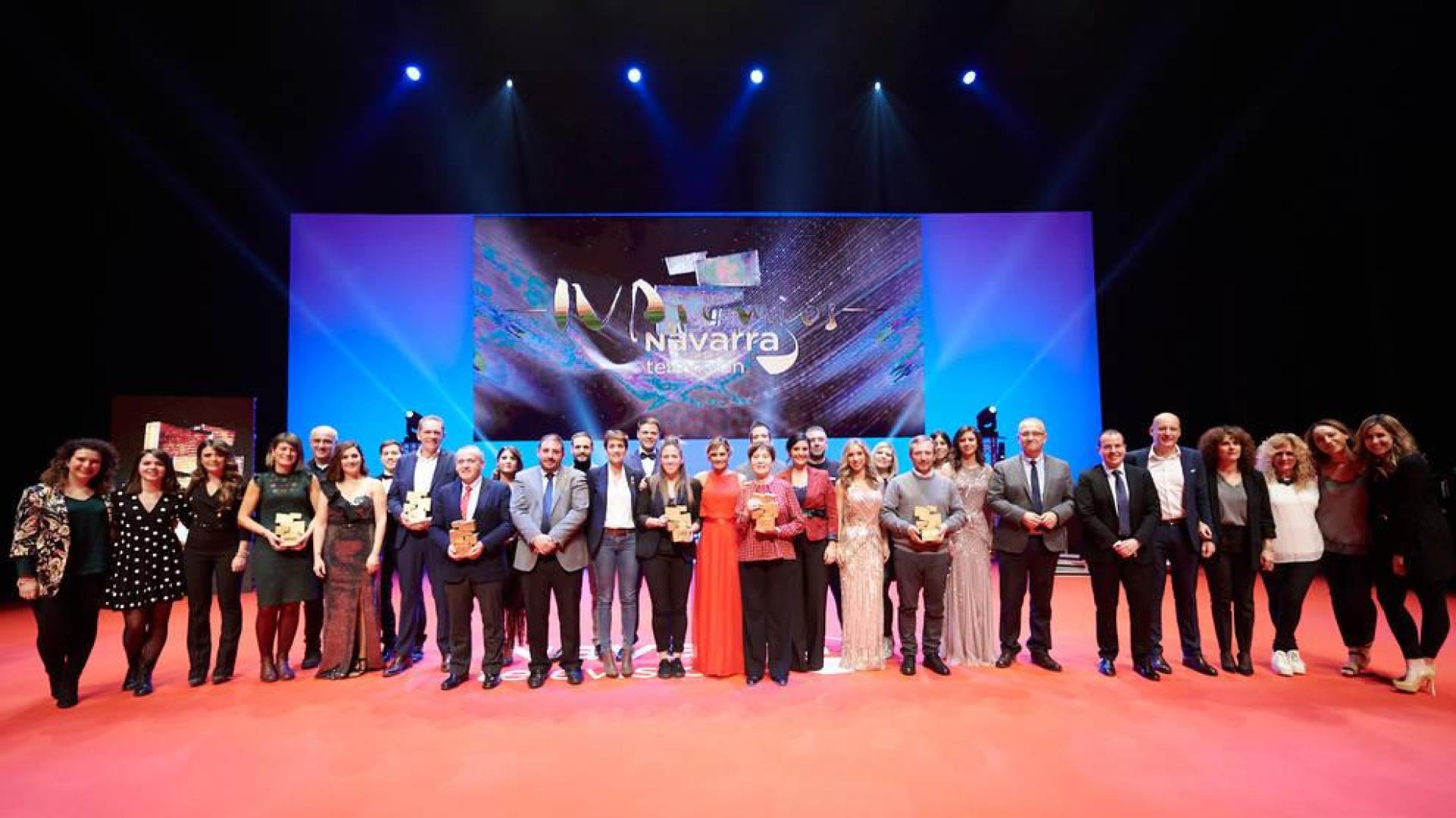Baluarte se vistió de gala para la entrega de los IV Premios Navarra Televisión