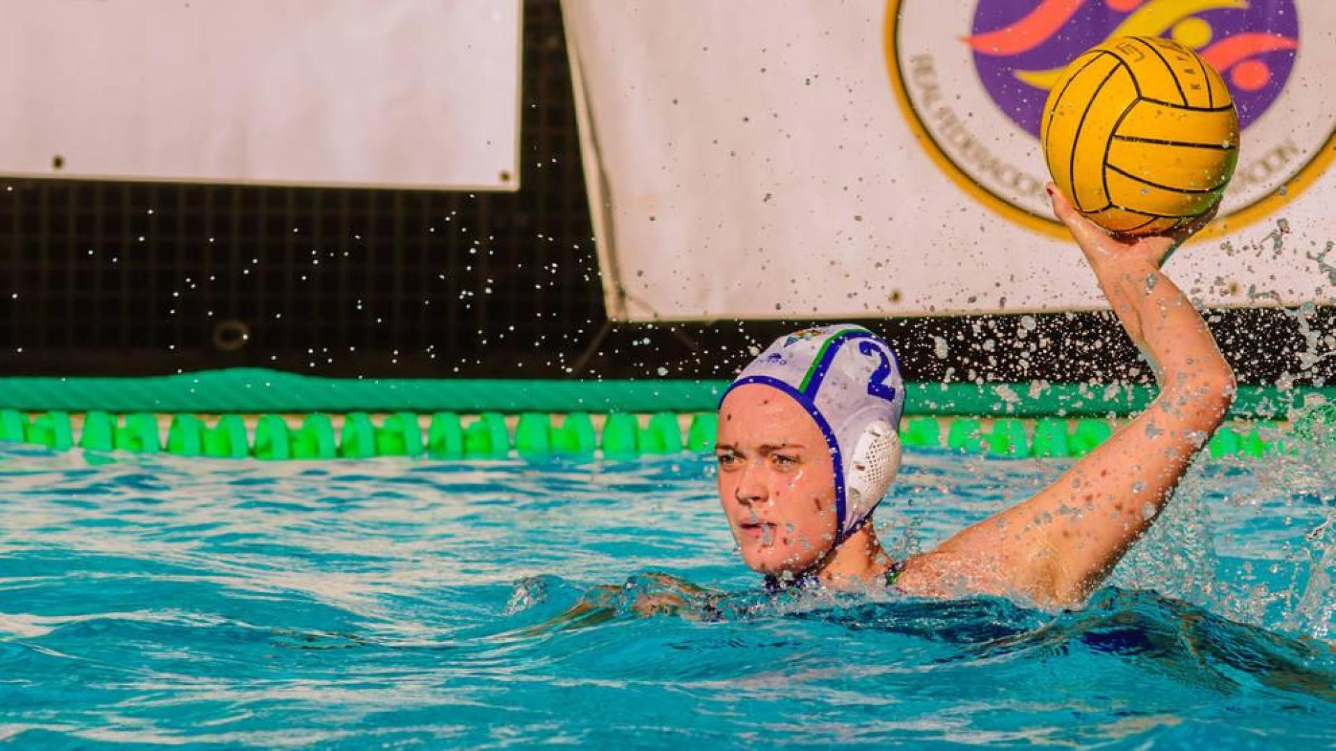 Naia Durán, en acción durante un partido de esta temporada.