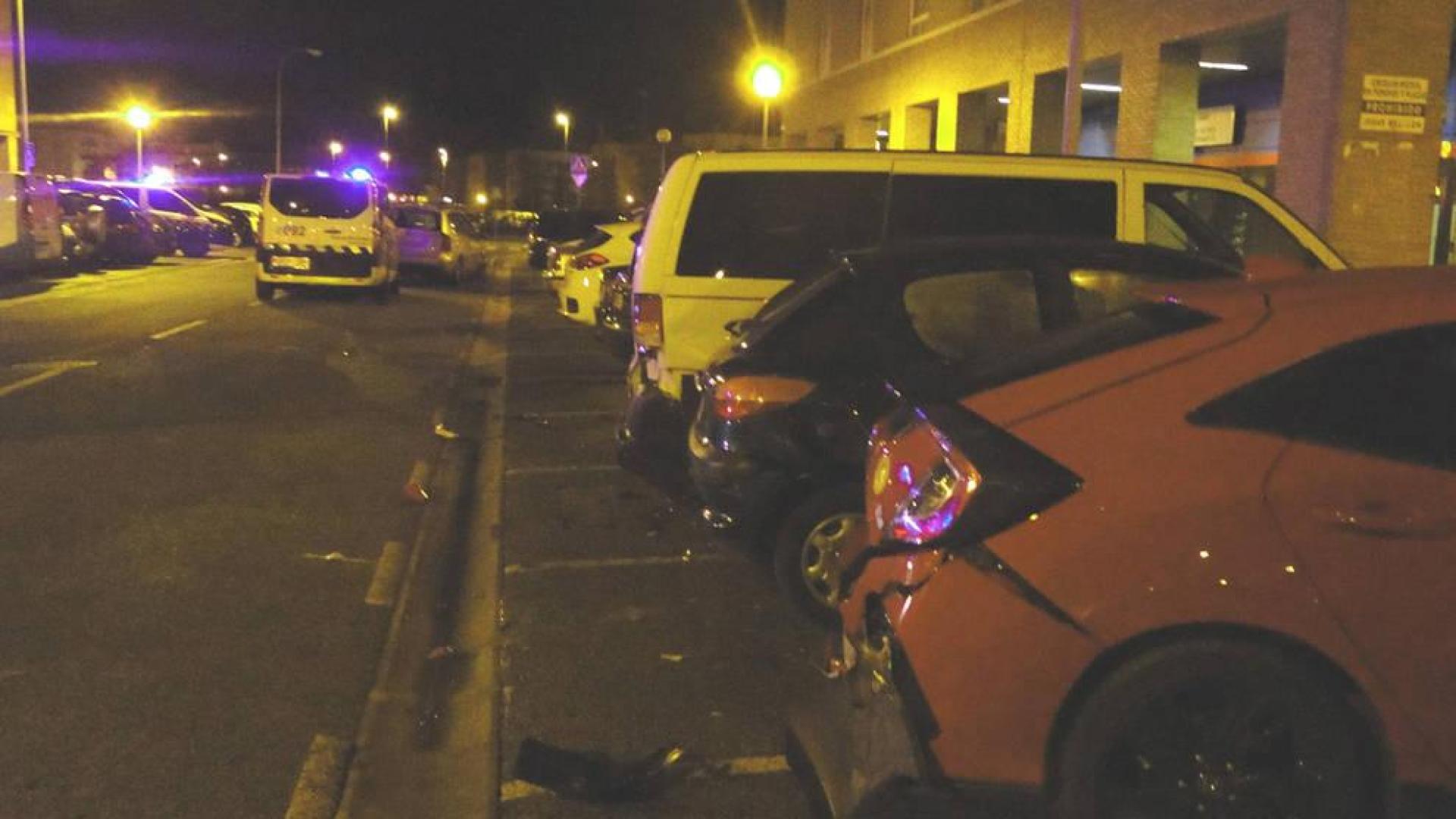 Detenido tras colisionar contra 3 vehículos y dar una tasa de 1,17 mg/l de alcohol