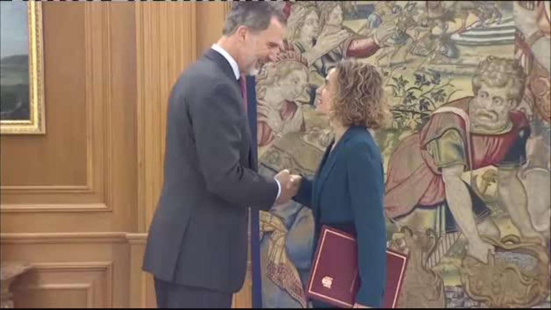 El Rey recibe en Zarzuela a las presidentas del Congreso y del Senado