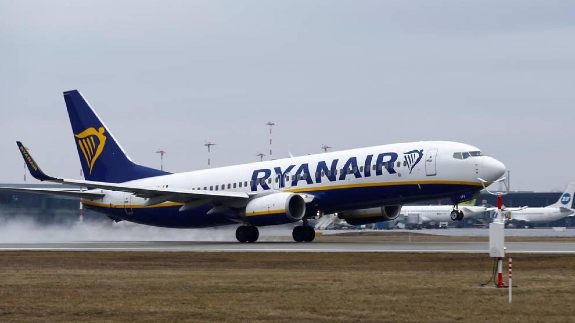 Foto genérica de un avión de Ryanair
