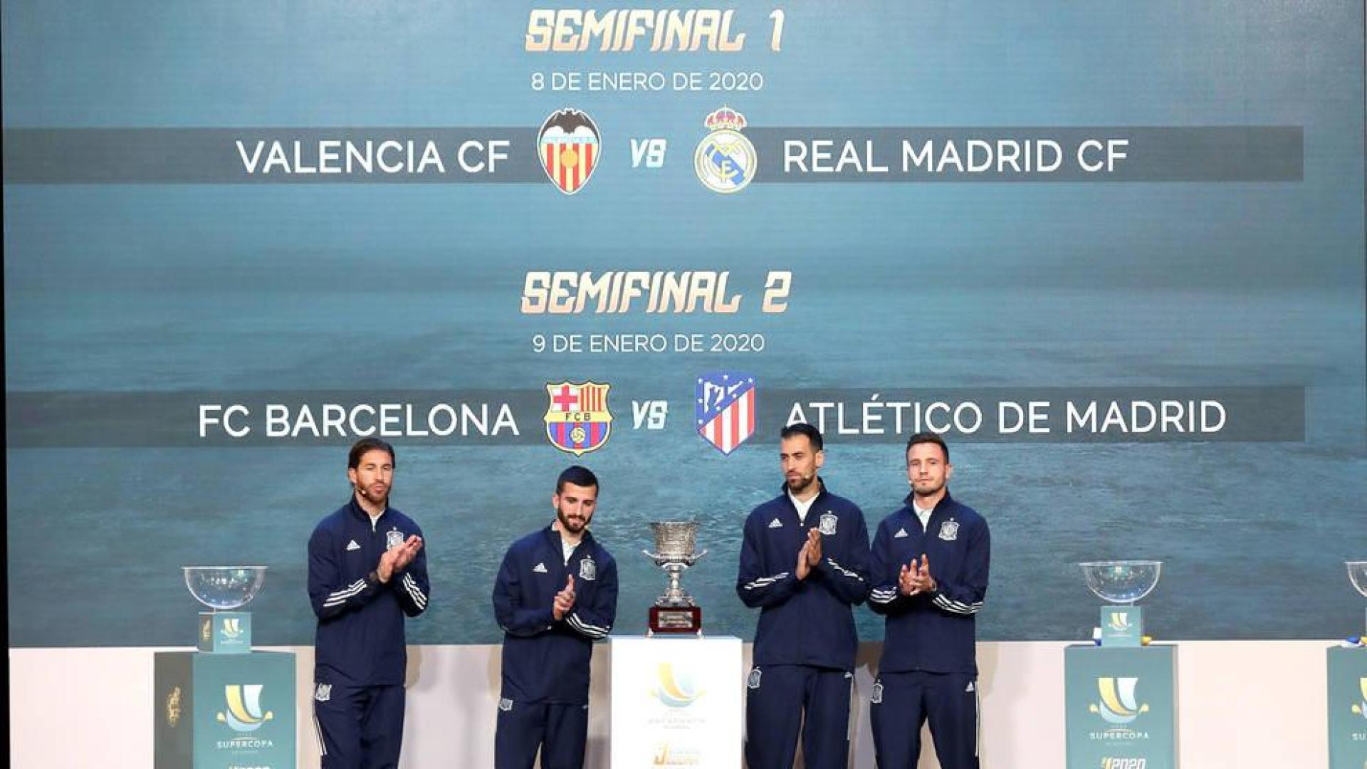 Valencia-R.Madrid y Barça-Atlético, semifinales de la Supercopa en Arabia Saudí