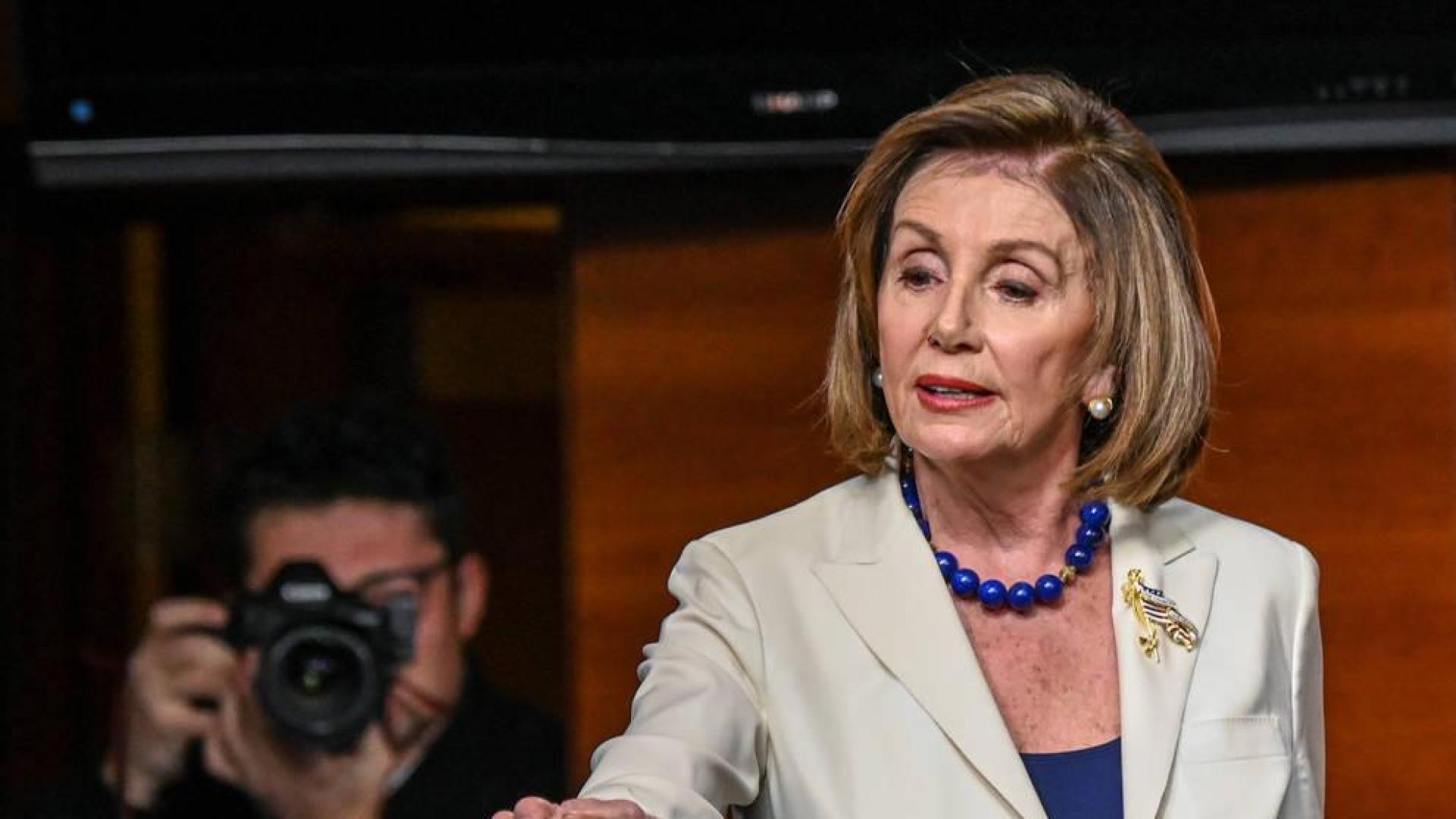 Nancy Pelosi, al anunciar el 'impeachment' contra Trump.