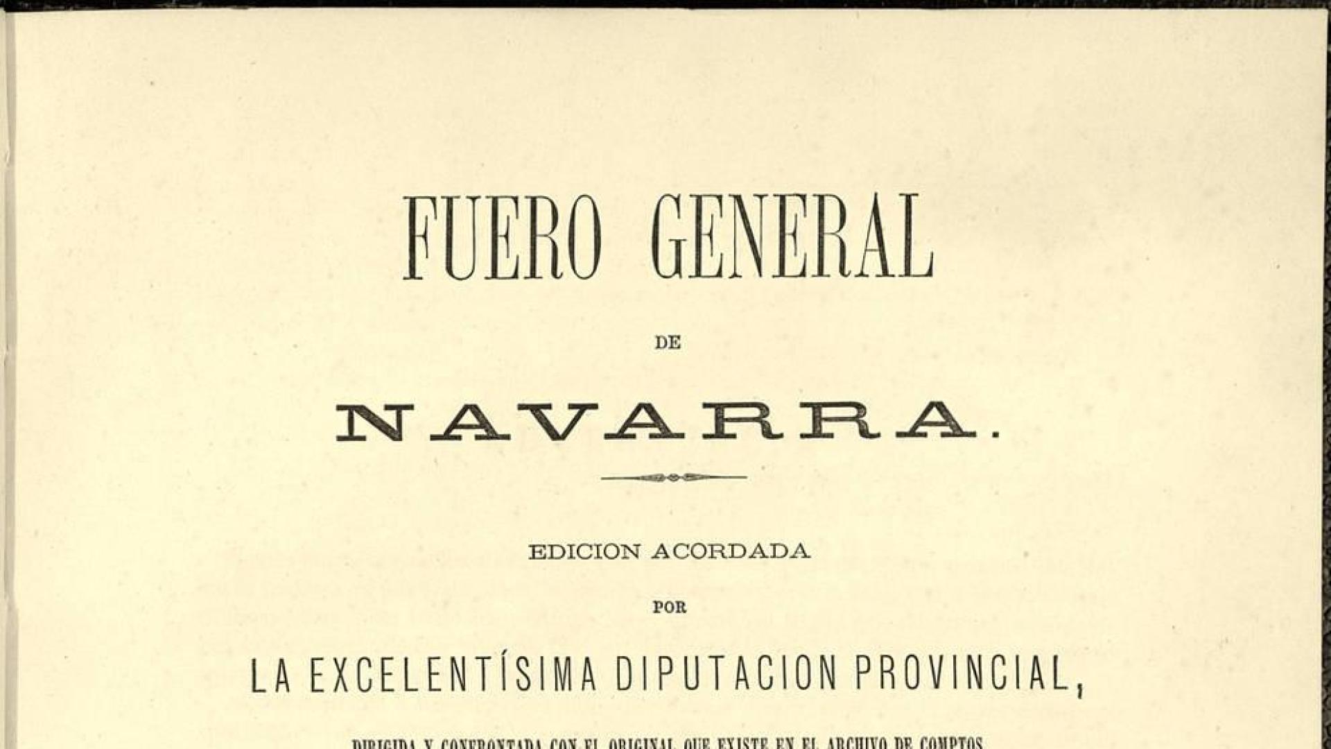 El Archivo de Navarra conmemora los 150 años de la edición del Fuero General