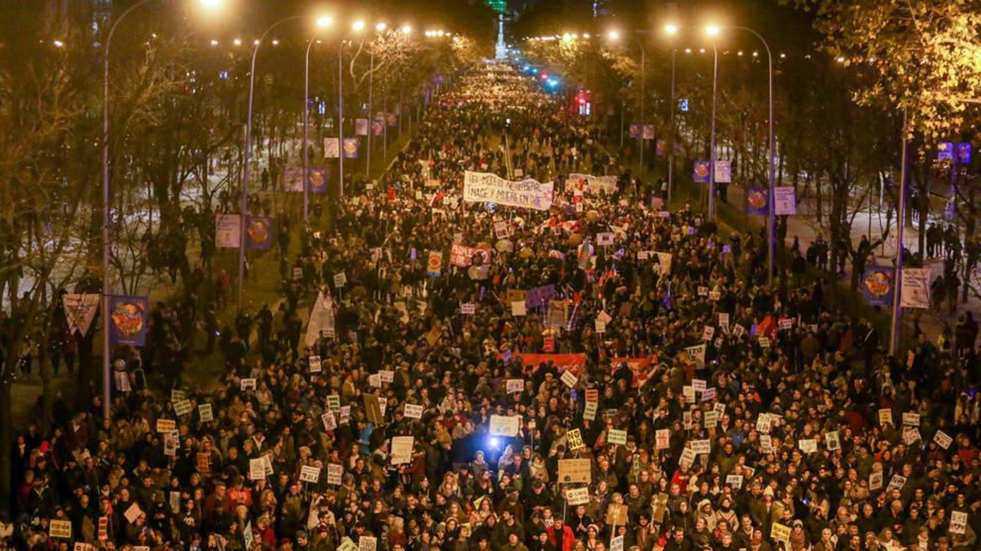 Dos detenidos por intentar cometer actos violentos en la marcha del clima