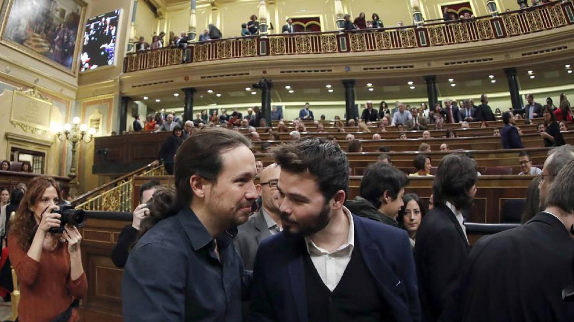 Rufián llama "cobarde" a Iglesias y éste le responde: "Con muchos de vosotros compartimos valores e ideas"