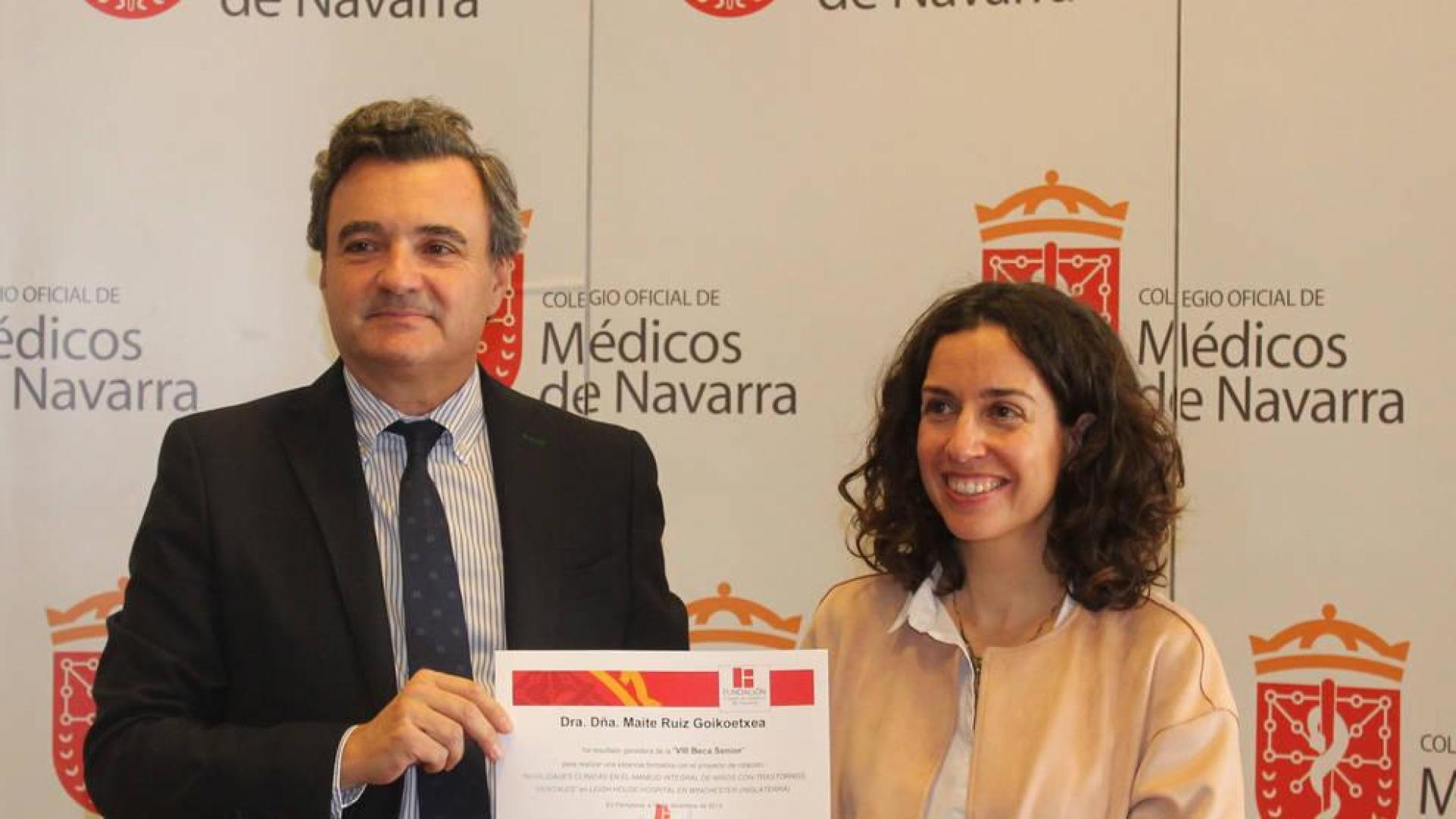 La pediatra Maite Ruiz gana la Beca Senior 2019 del Colegio de Médicos de Navarra