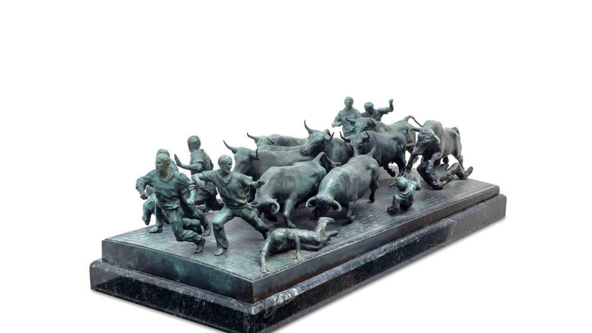 Rafael Huerta dona al Museo de Navarra el boceto del monumento al Encierro