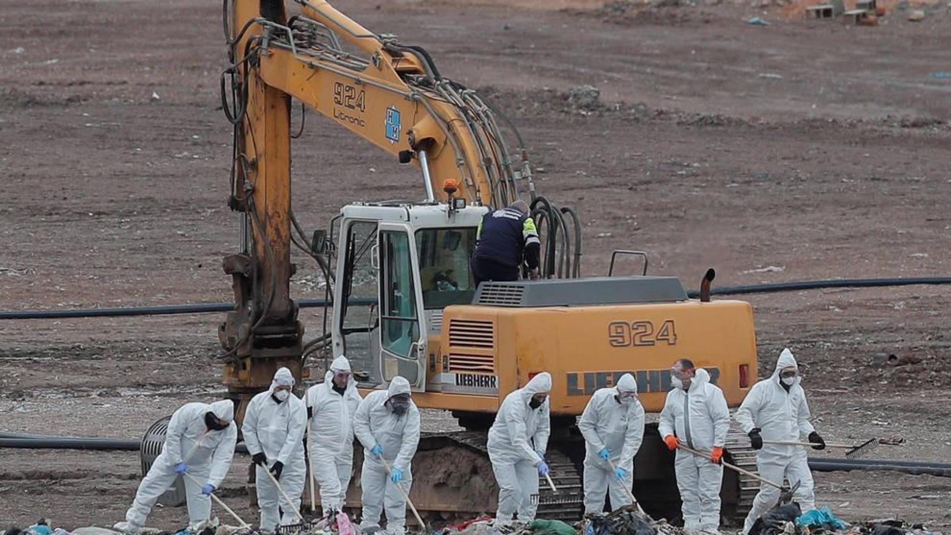 Búsqueda del cuerpo de Marta Calvo en el vertedero de Dos Aguas (València).