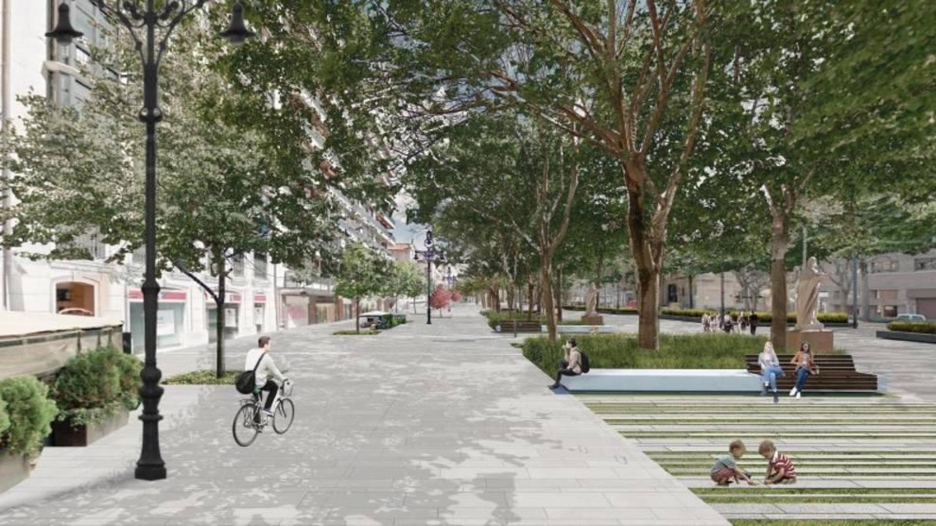 Un nuevo apéndice natural, entre las propuestas para el Paseo Sarasate