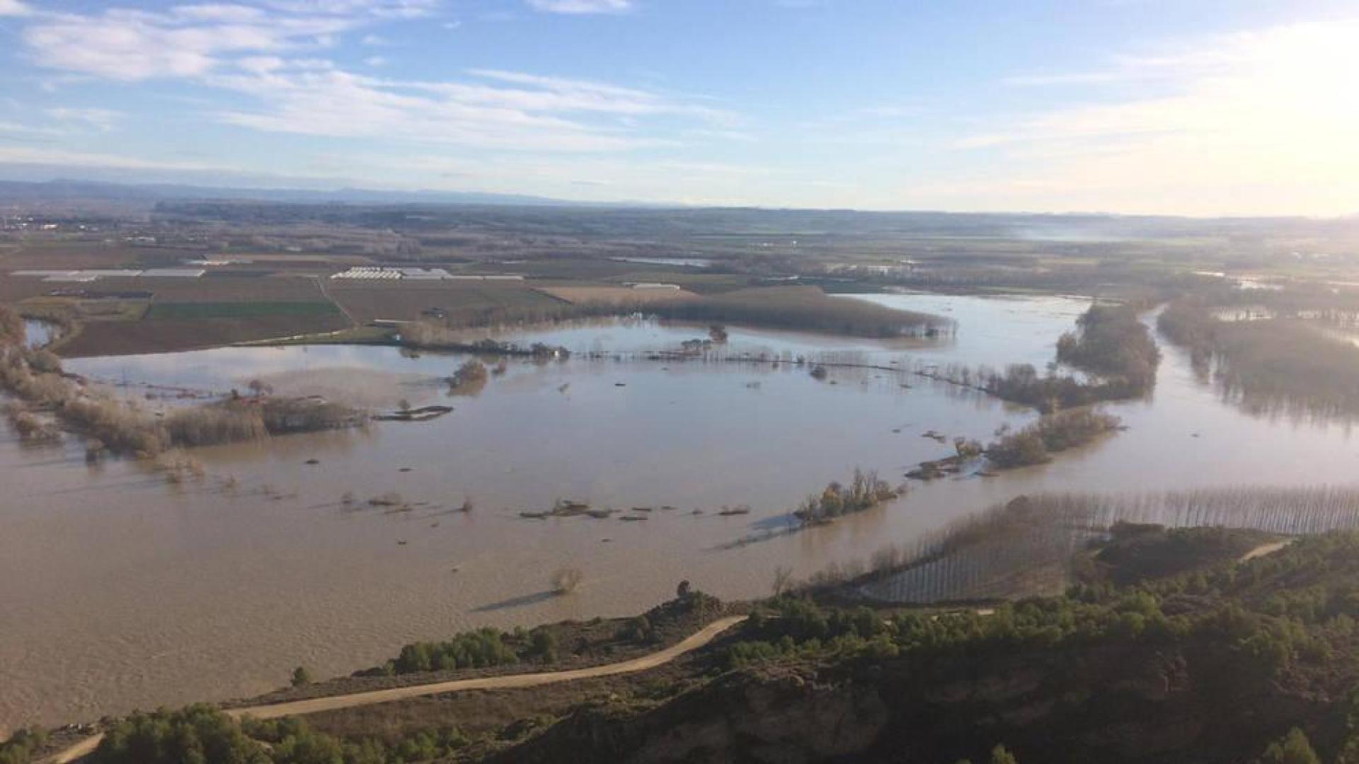 Imágenes de las inundaciones en Pamplona y Villava por el temporal de lluvia