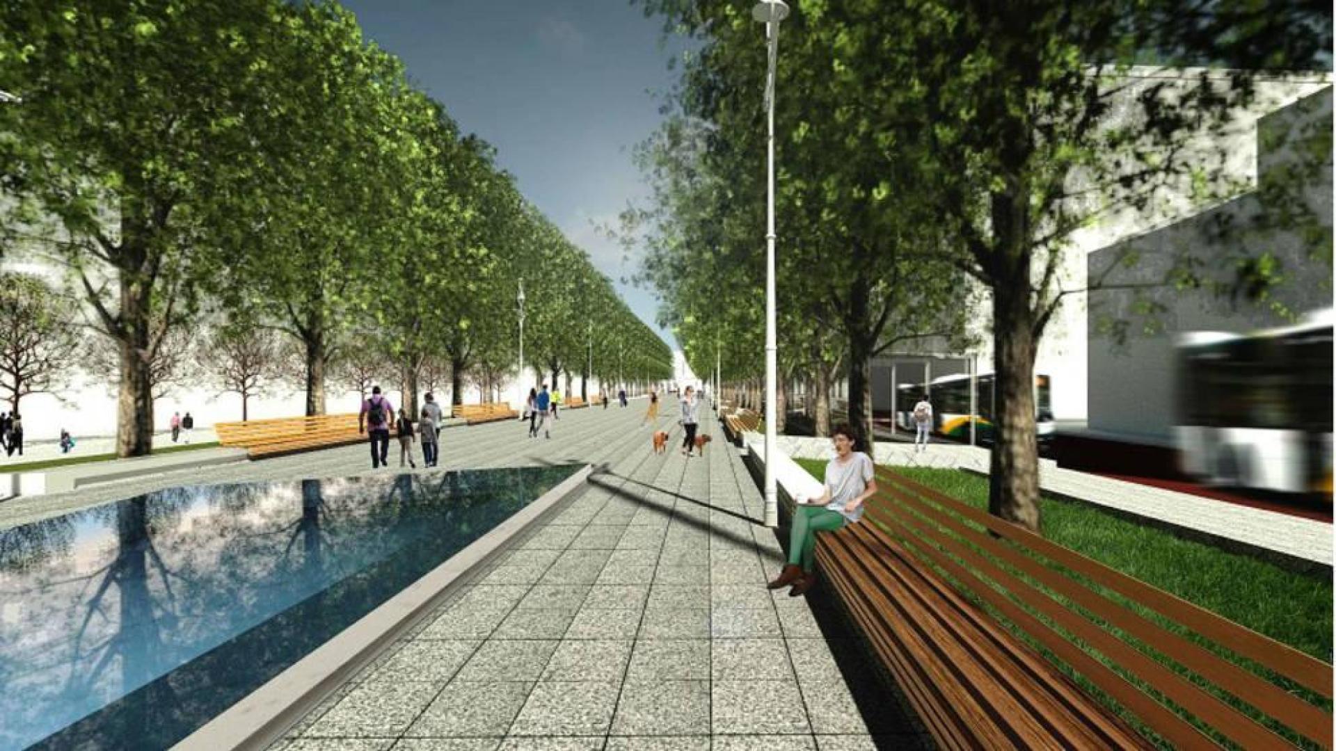 Un estanque y más peatonalización, tercera propuesta para el Paseo Sarasate