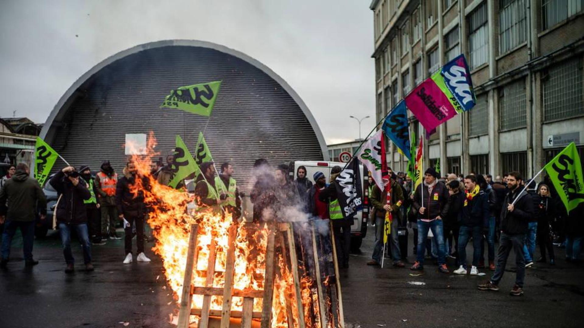 Los sindicatos franceses, en la calle contra la reforma de las pensiones