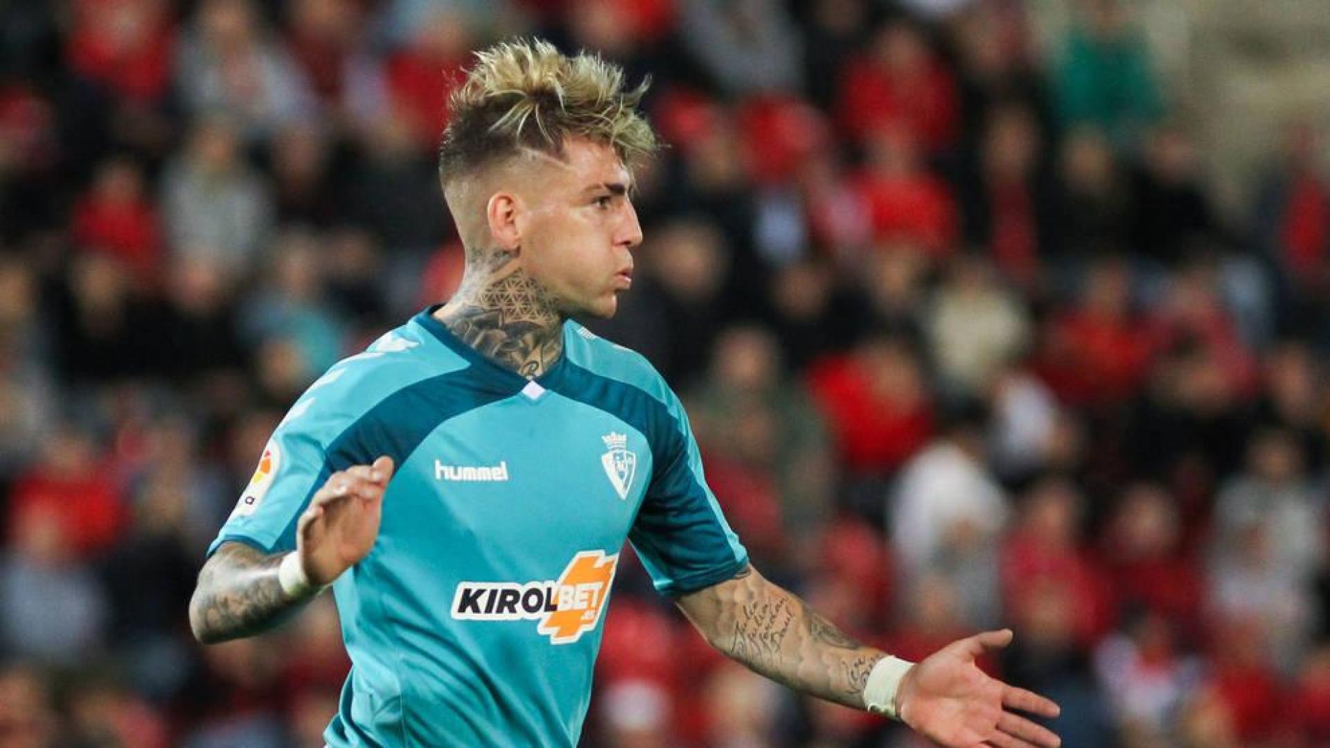 Brandon Thomas, delantero de Osasuna, en un partido de la LaLiga Santander.