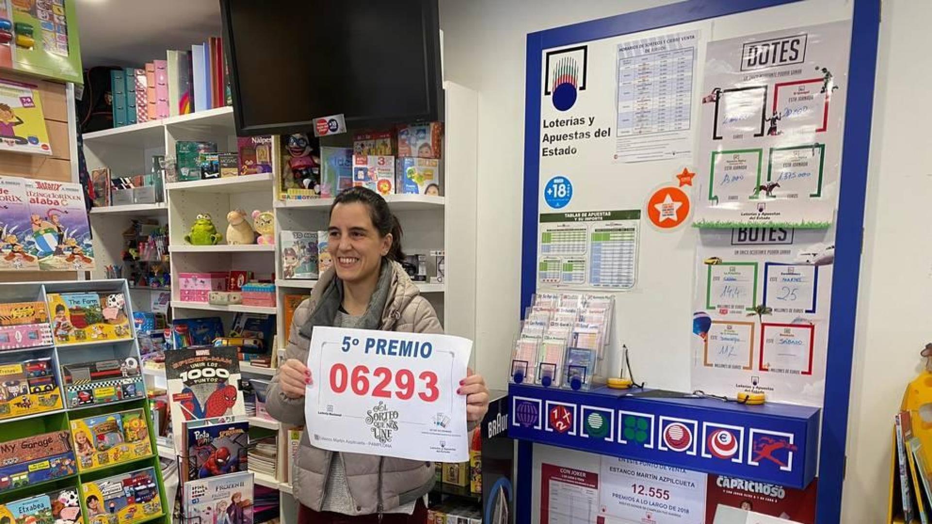 El 6.293, segundo quinto premio, deja 132.000 euros entre Pamplona y Tudela