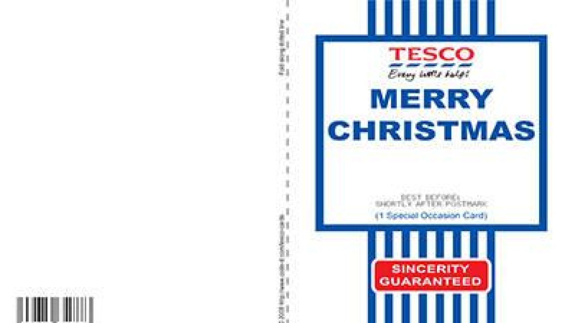 Tarjeta navideña de Tesco.