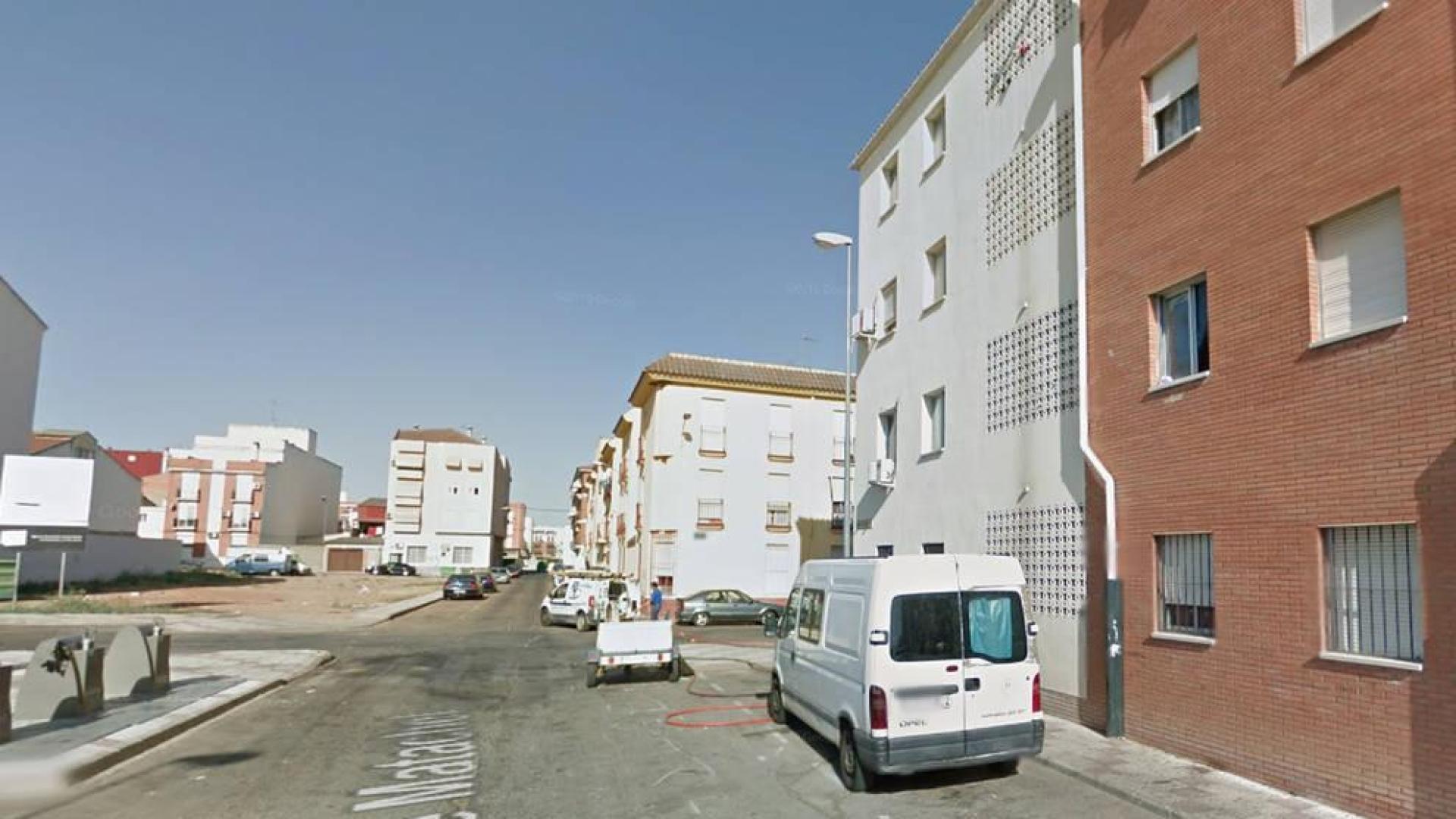 Calle Matachel, donde ha ocurrido el incendio.