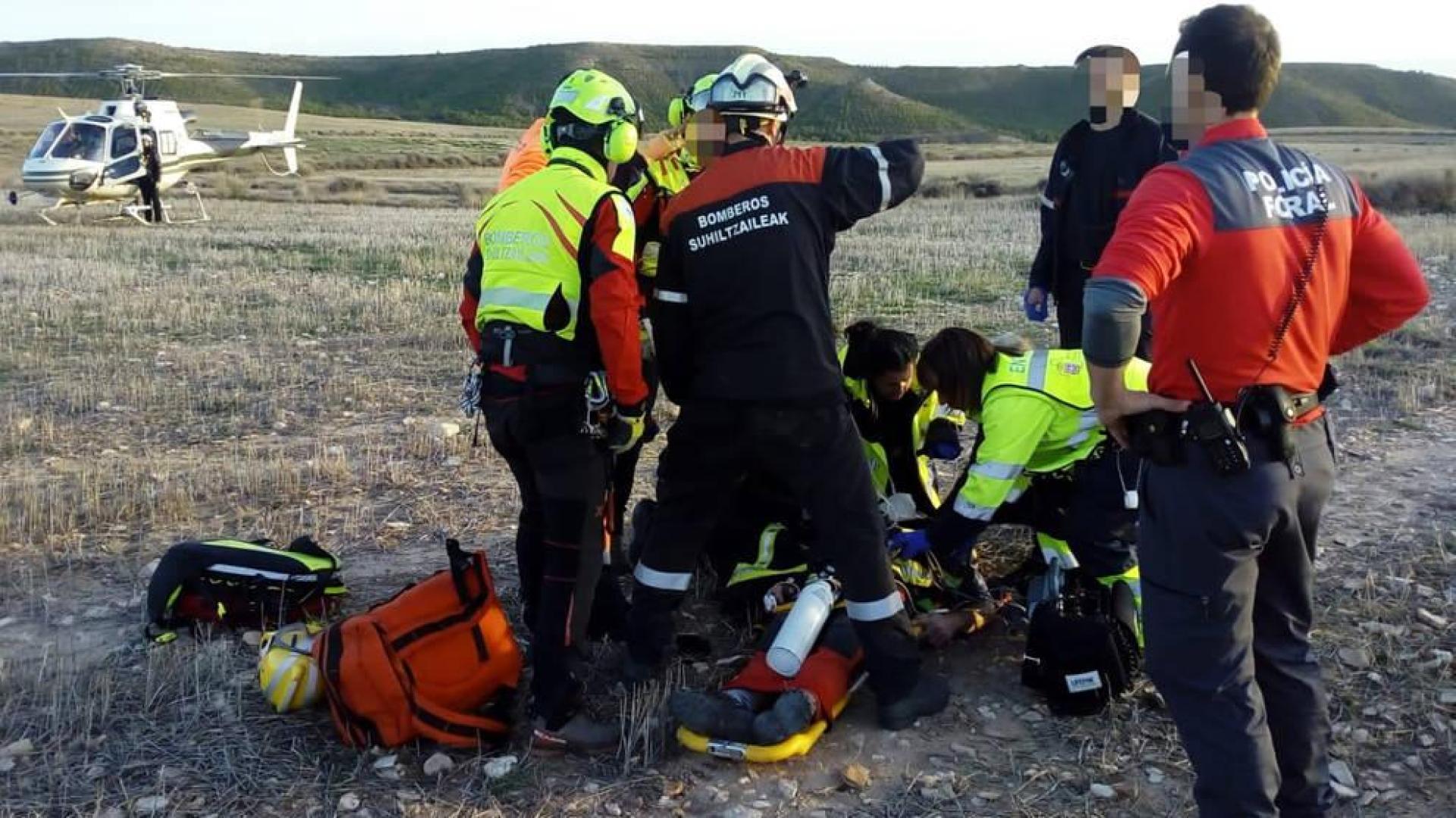 Herido tras sufrir un accidente con un ala delta en Tudela
