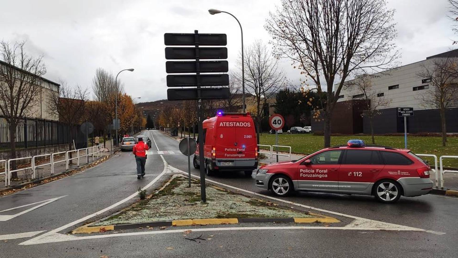 Un herido grave al ser atropellado en un paso de cebra en Burlada
