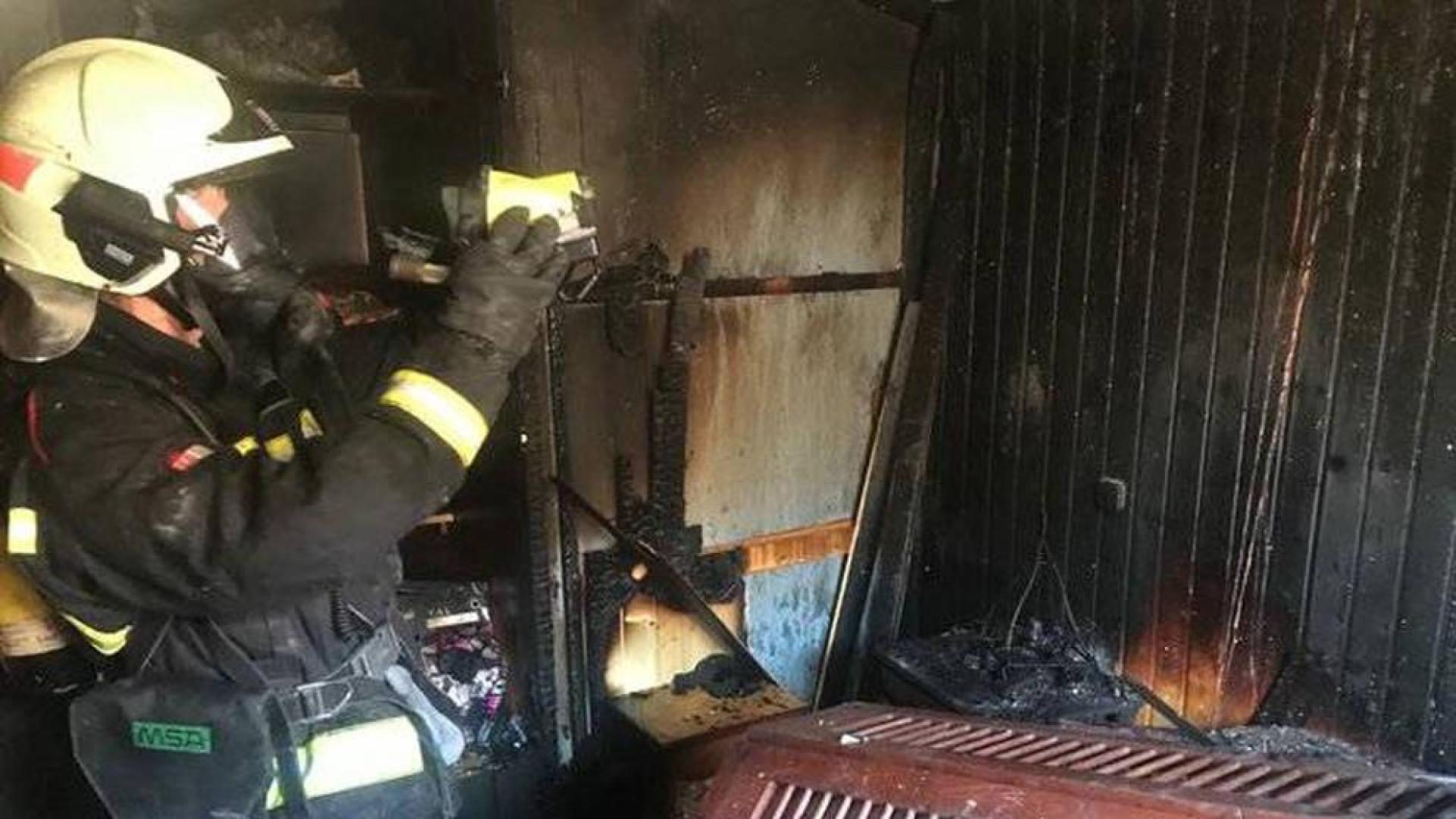 Sofocan un fuego en la habitación de un piso en Tafalla