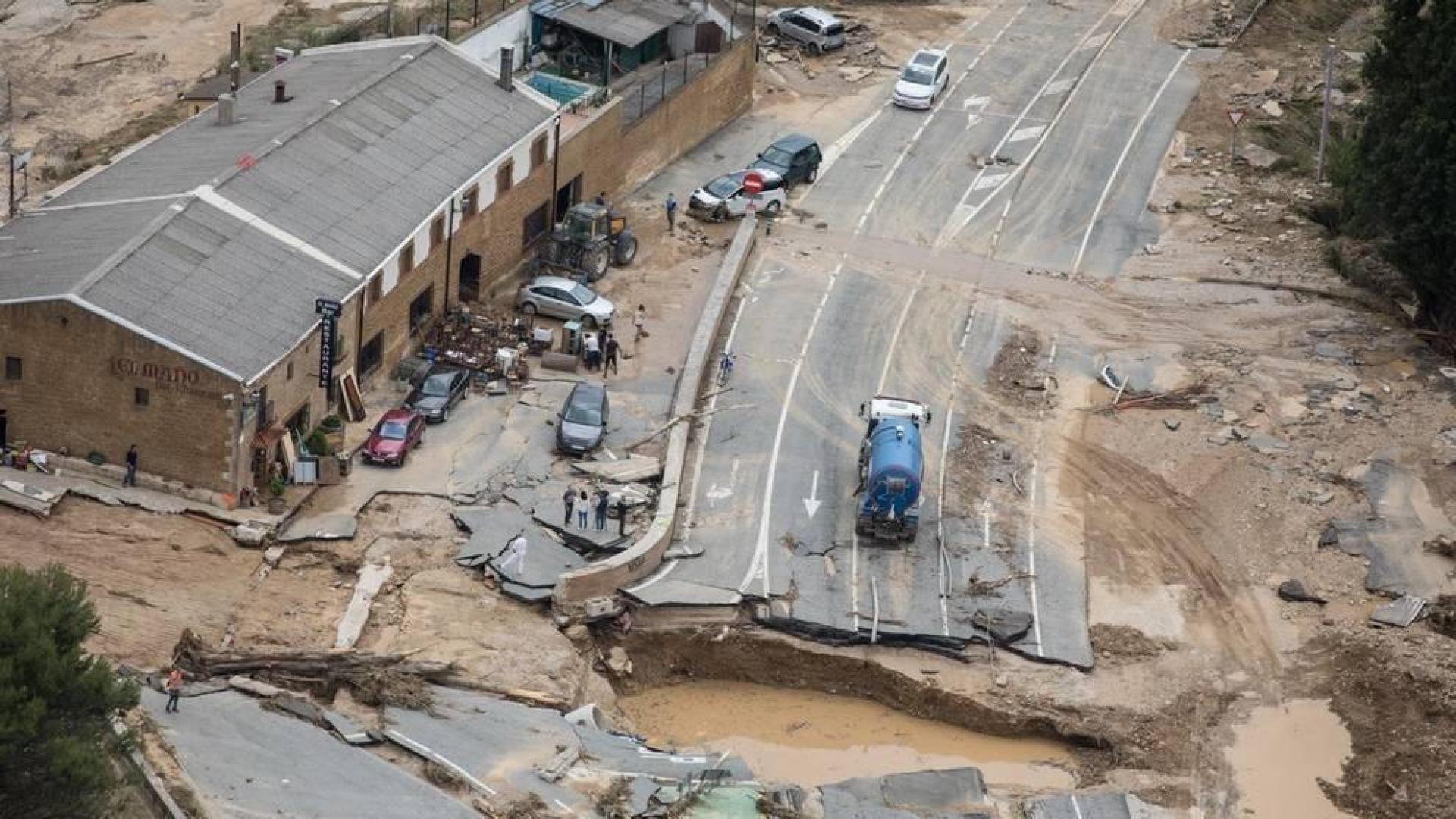 Fotos de las inundaciones en Olite y Tafalla