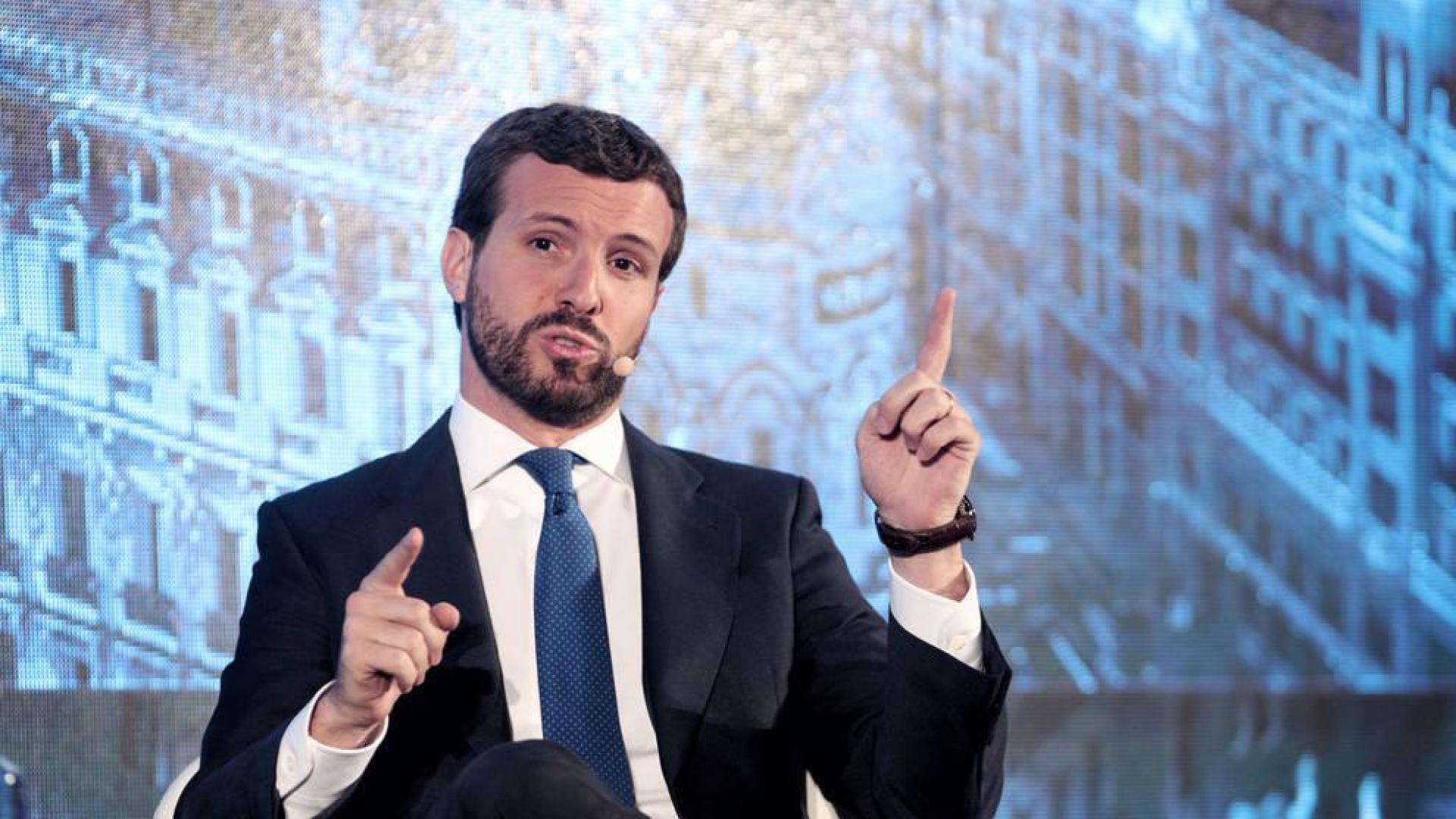 El líder del PP, Pablo Casado