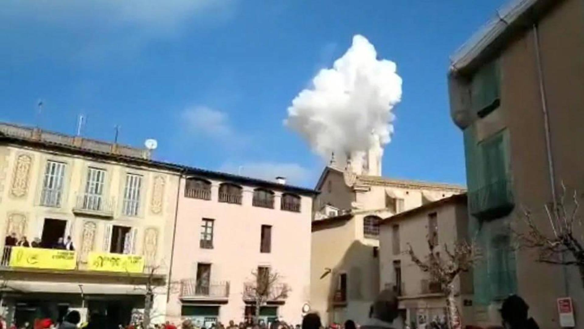 Nueve heridos en una explosión pirotécnica en fiesta de Centelles (Barcelona)