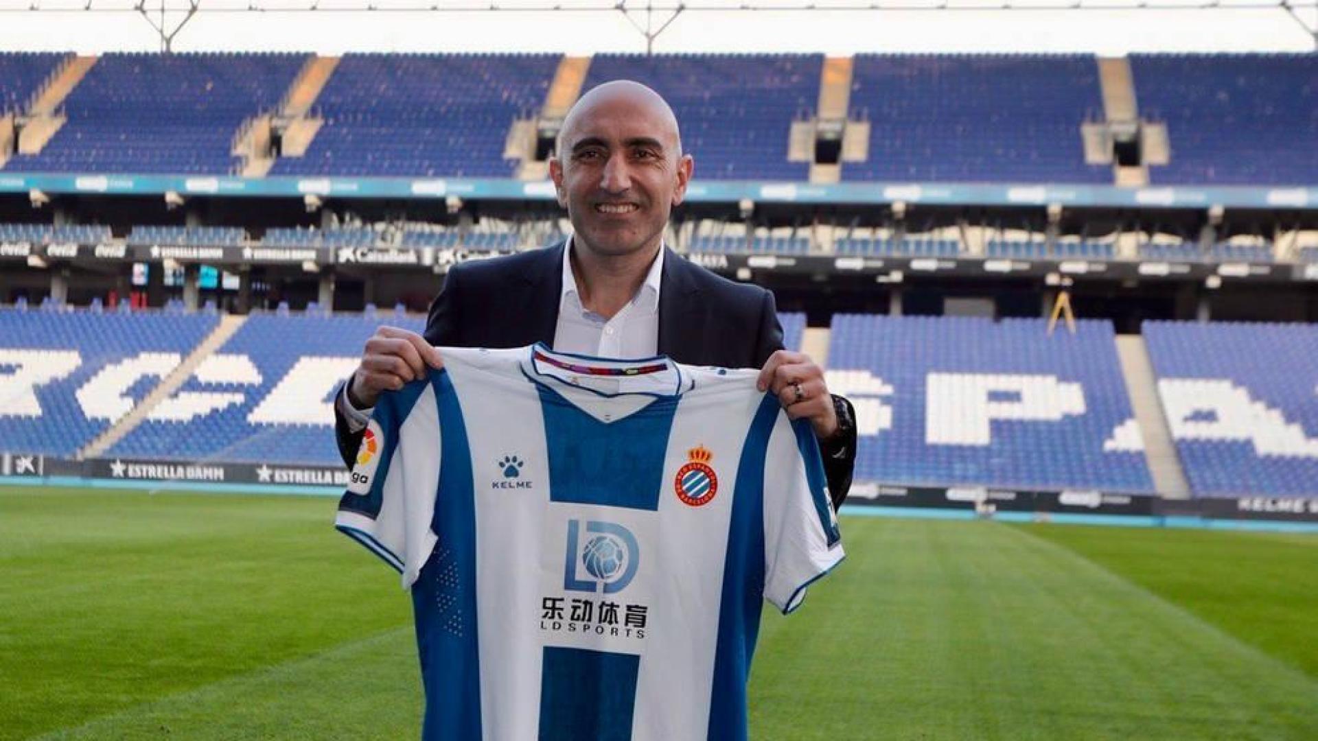 Abelardo Fernández, presentado como entrenador del RCD Espanyol.