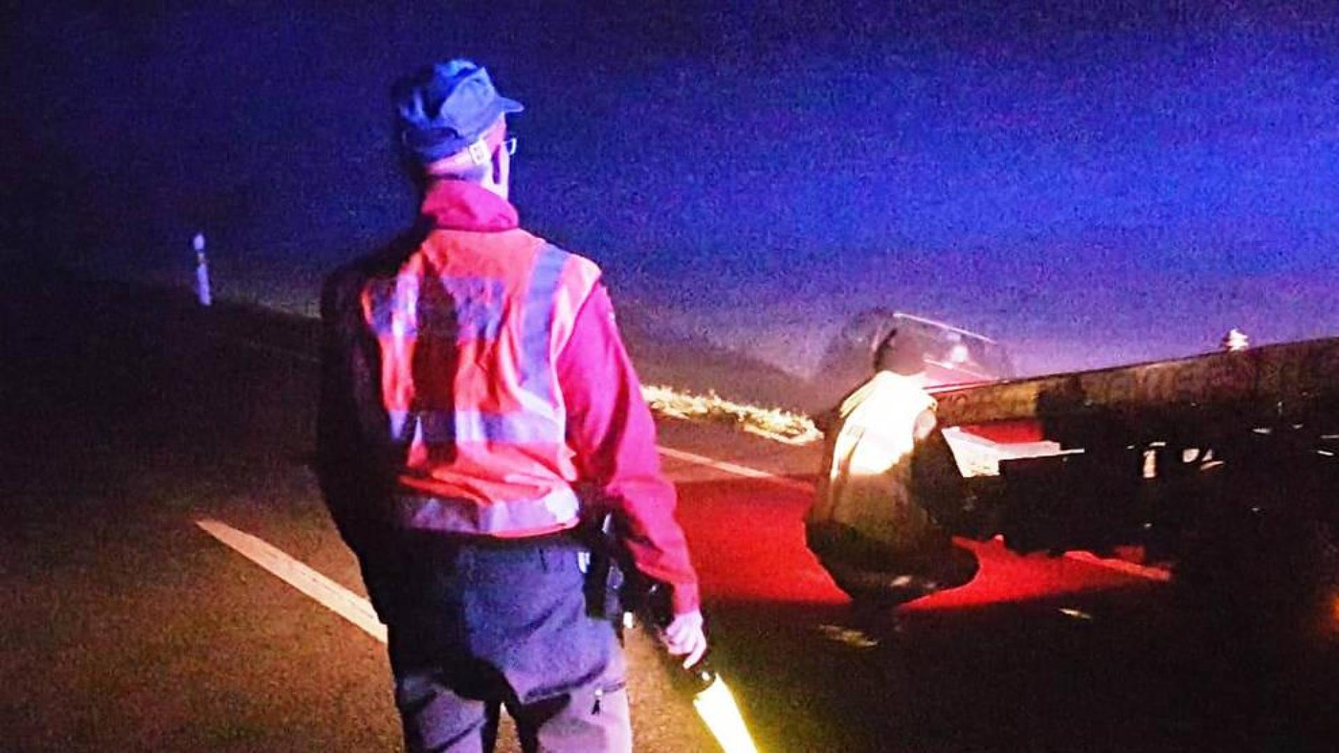 Una conductora se sale de la vía y da positivo en alcohol en Lumbier