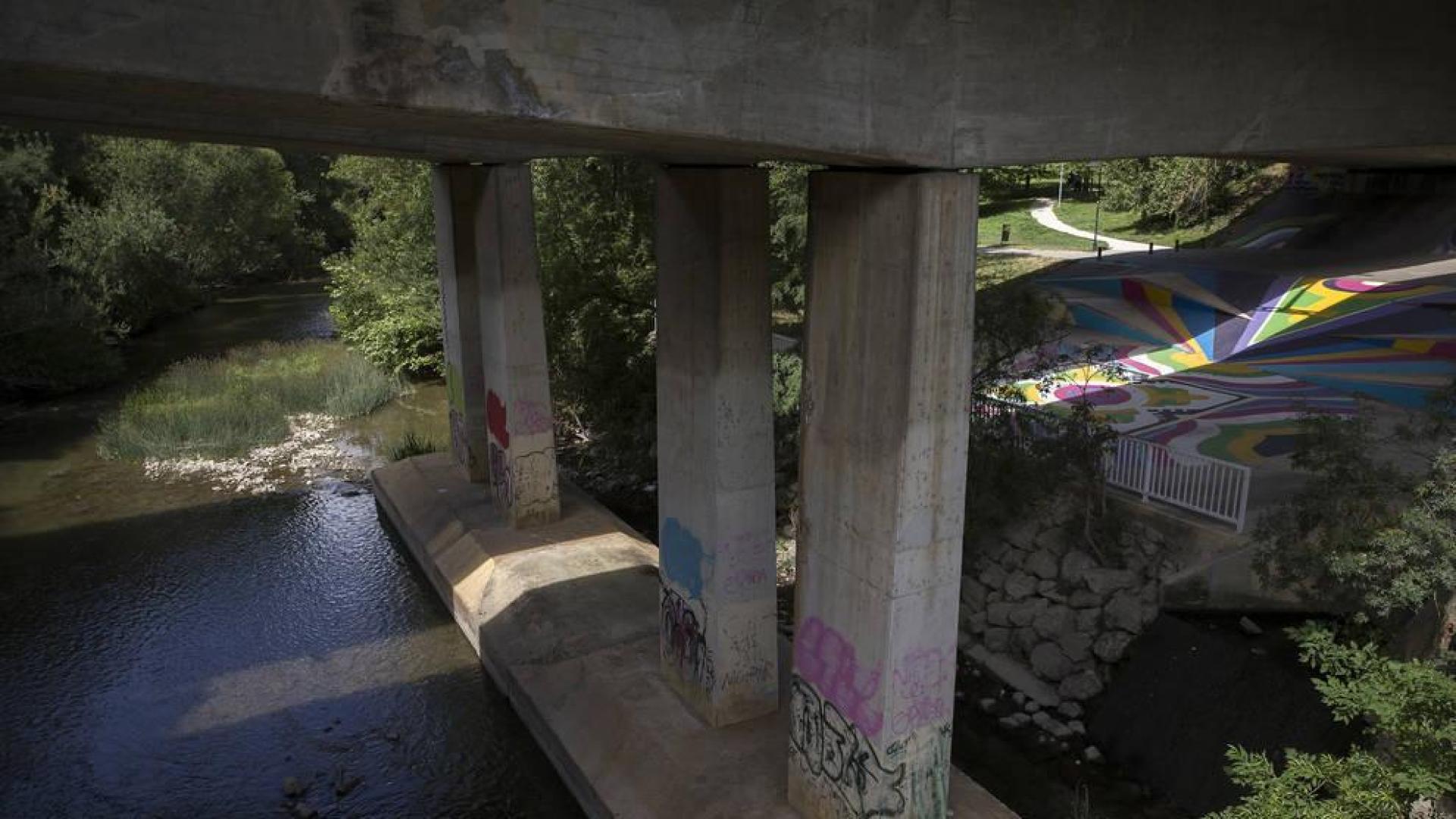 El cuerpo  fue hallado junto al puente sobre el Arga que conecta San Jorge y San Juan.