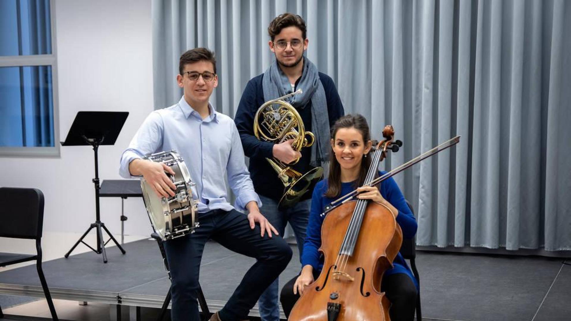 Tres destinos para tres músicos