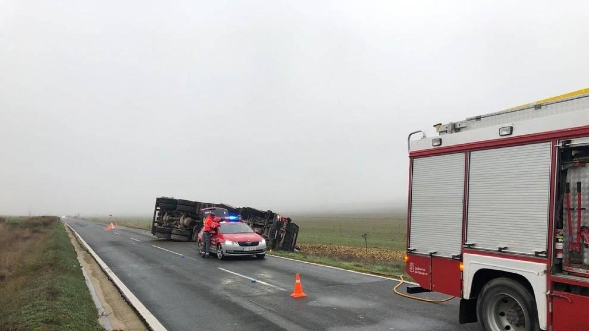 Dos heridos leves en sendos accidentes de tráfico en Peralta y Lekunberri