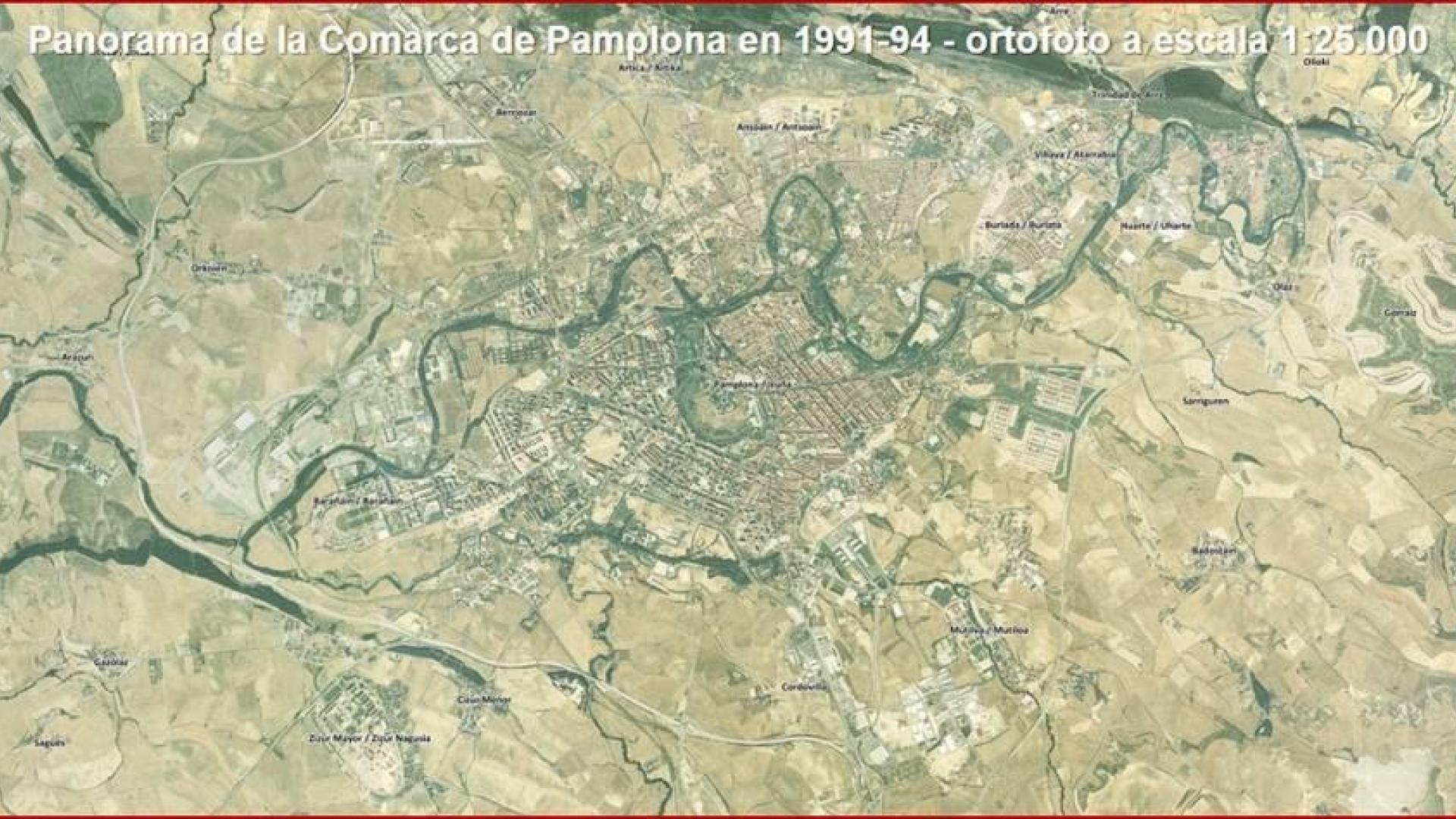 Completada la serie de ortofotos históricas de Navarra