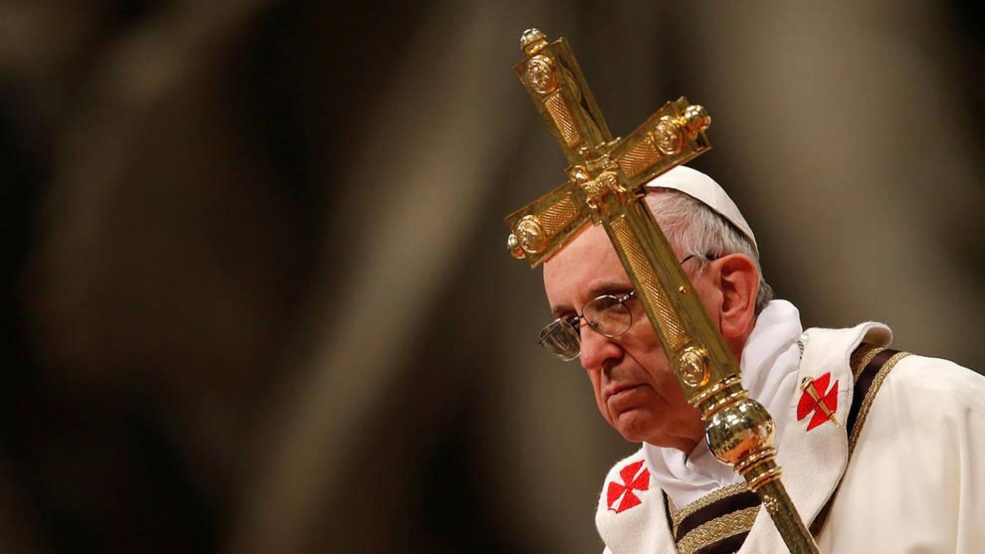 El papa Francisco, en la basílica de San Pedro.
