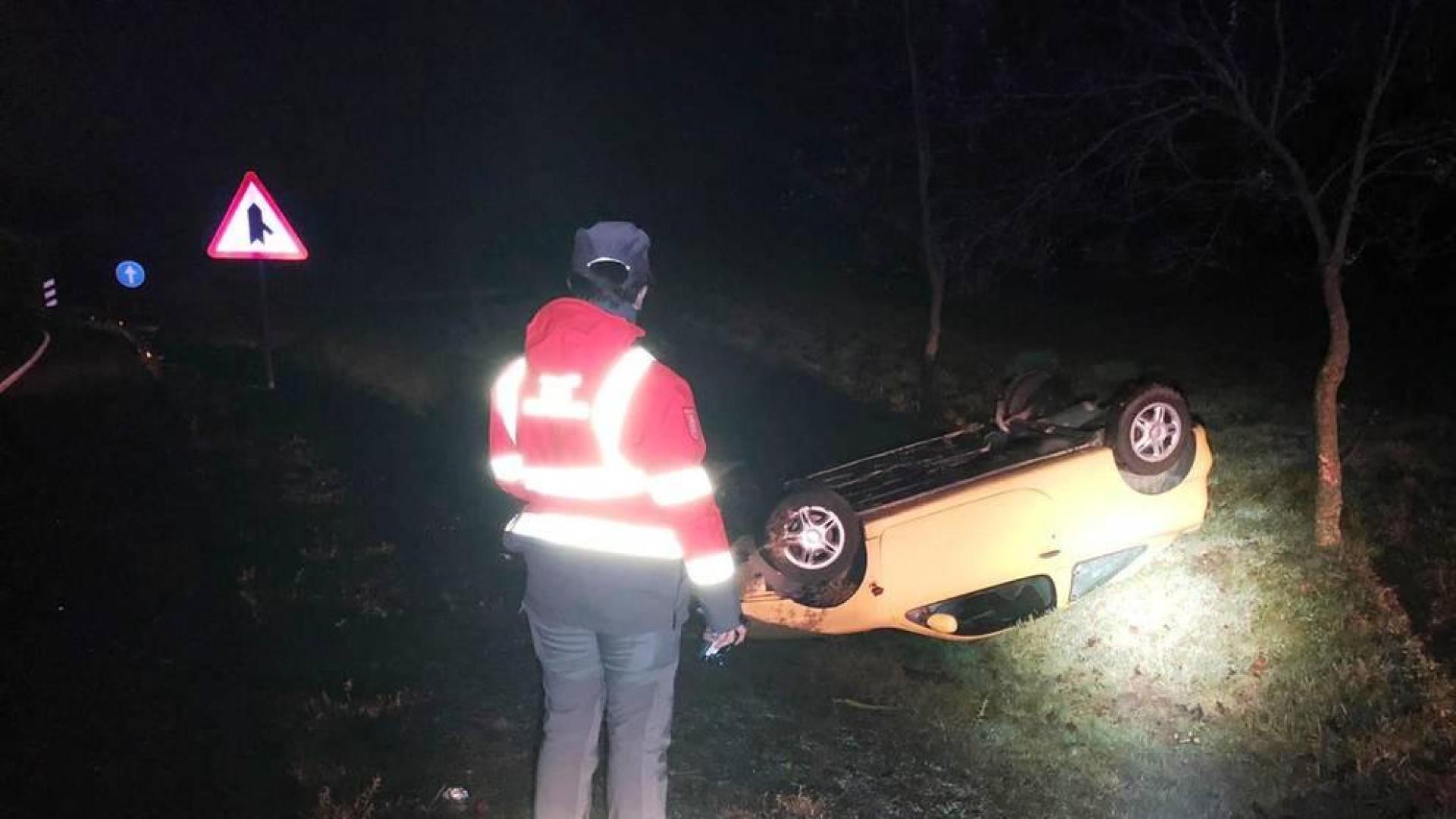 Estado en el que ha quedado el vehículo tras el accidente en Etxarri Aranatz.
