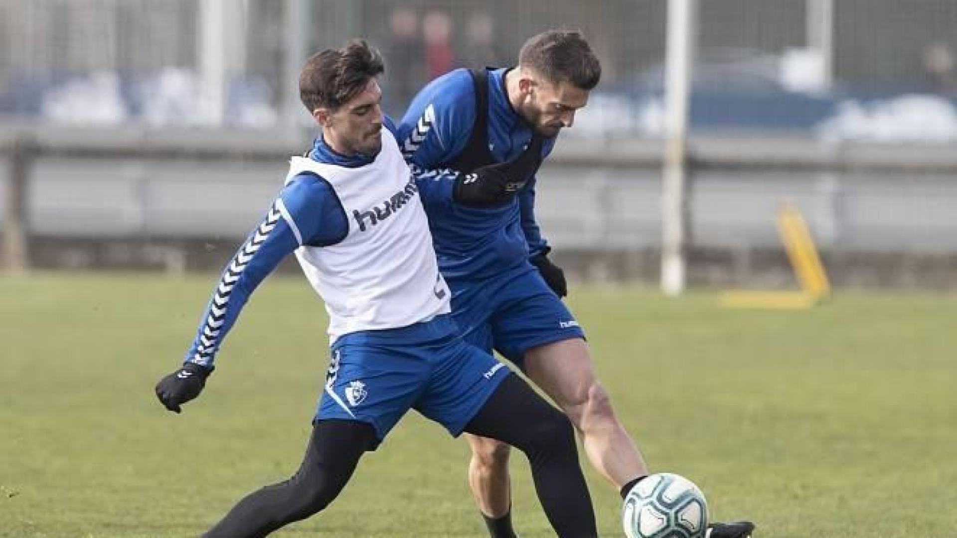 El lateral de Osasuna, Nacho Vidal, en un entrenamiento