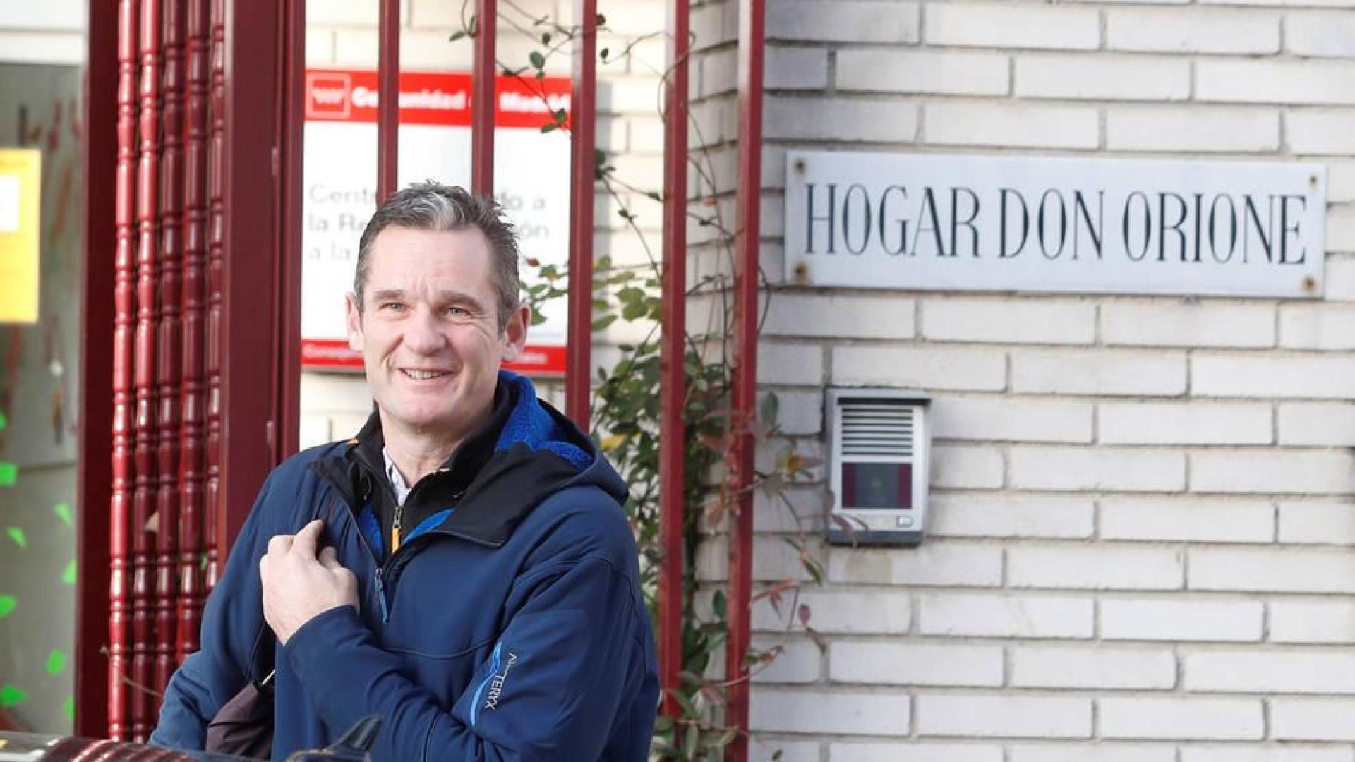 Iñaki Urdangarin a su llegada este martes al Hogar Don Orione en Pozuelo de Alarcón.