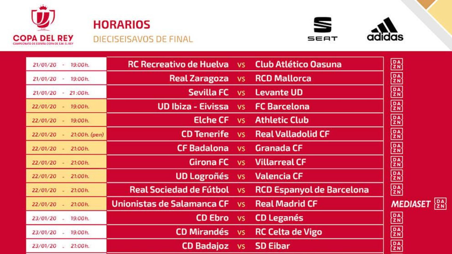 El Recreativo de Huelva-Osasuna ya tiene horario
