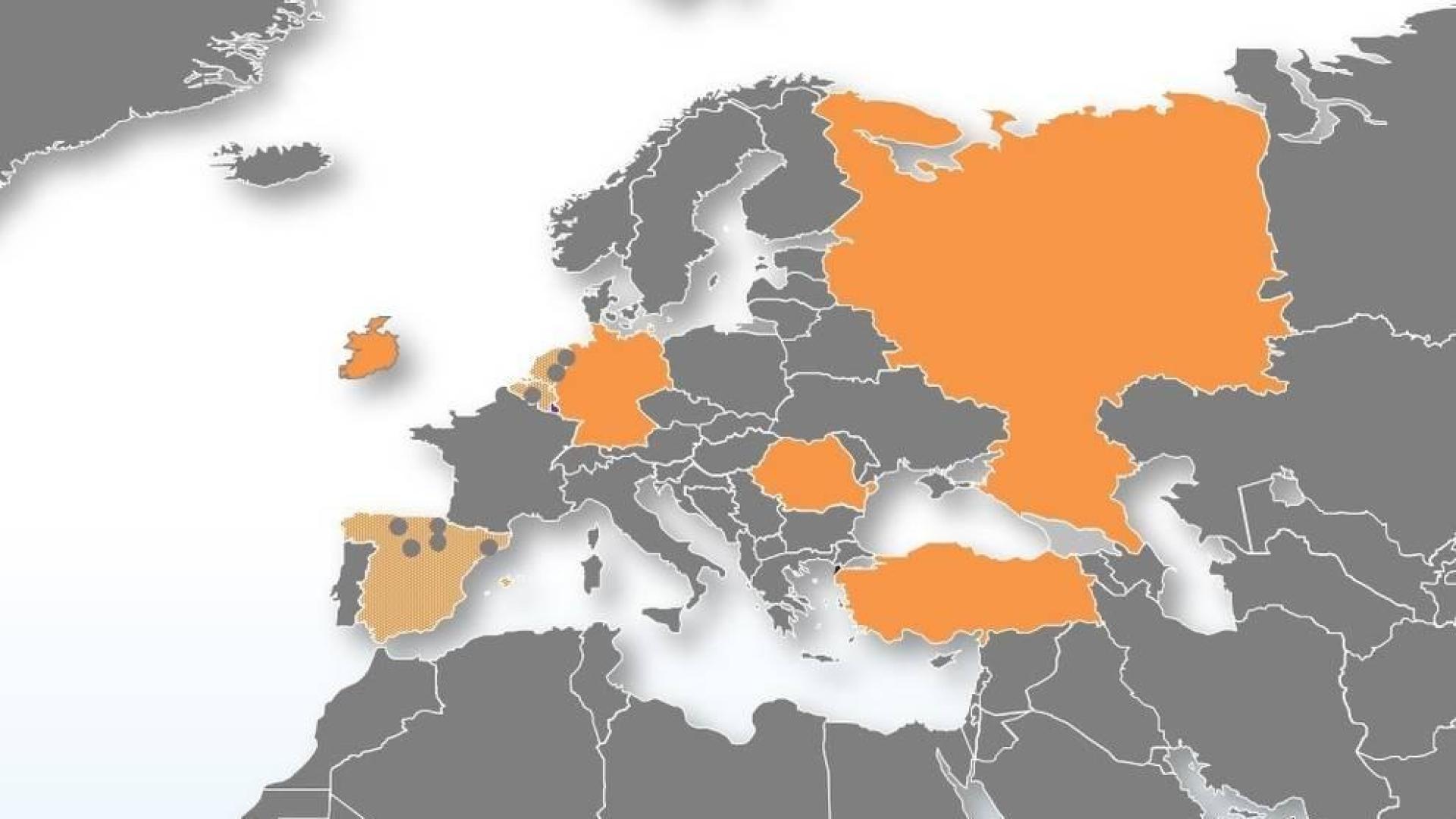 Países que forman parte del ámbito territorial de Manunet